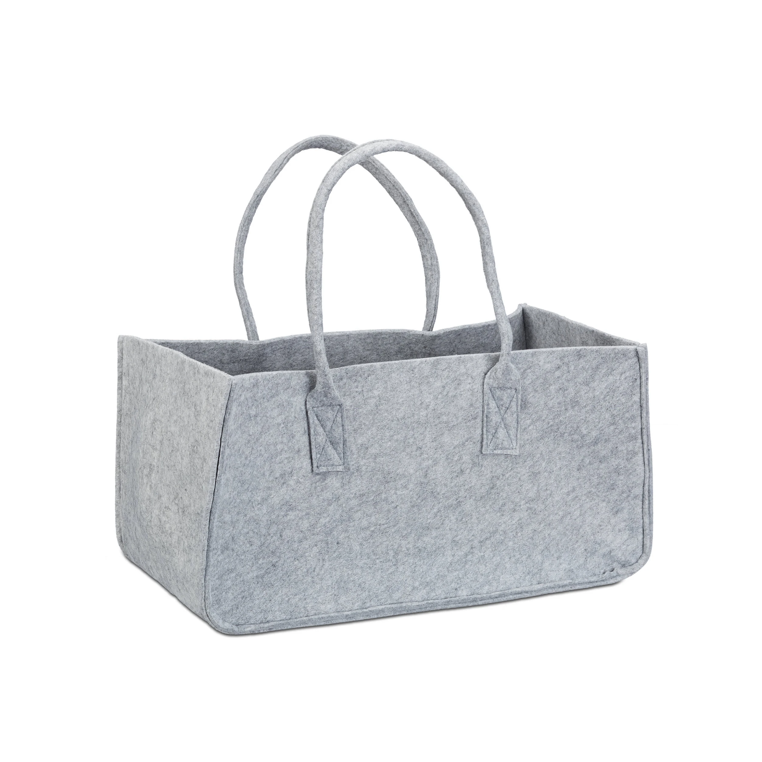 Relaxdays 2x Kaminholztasche In Grau - (B)25 X (H)25 X (T)50 Cm