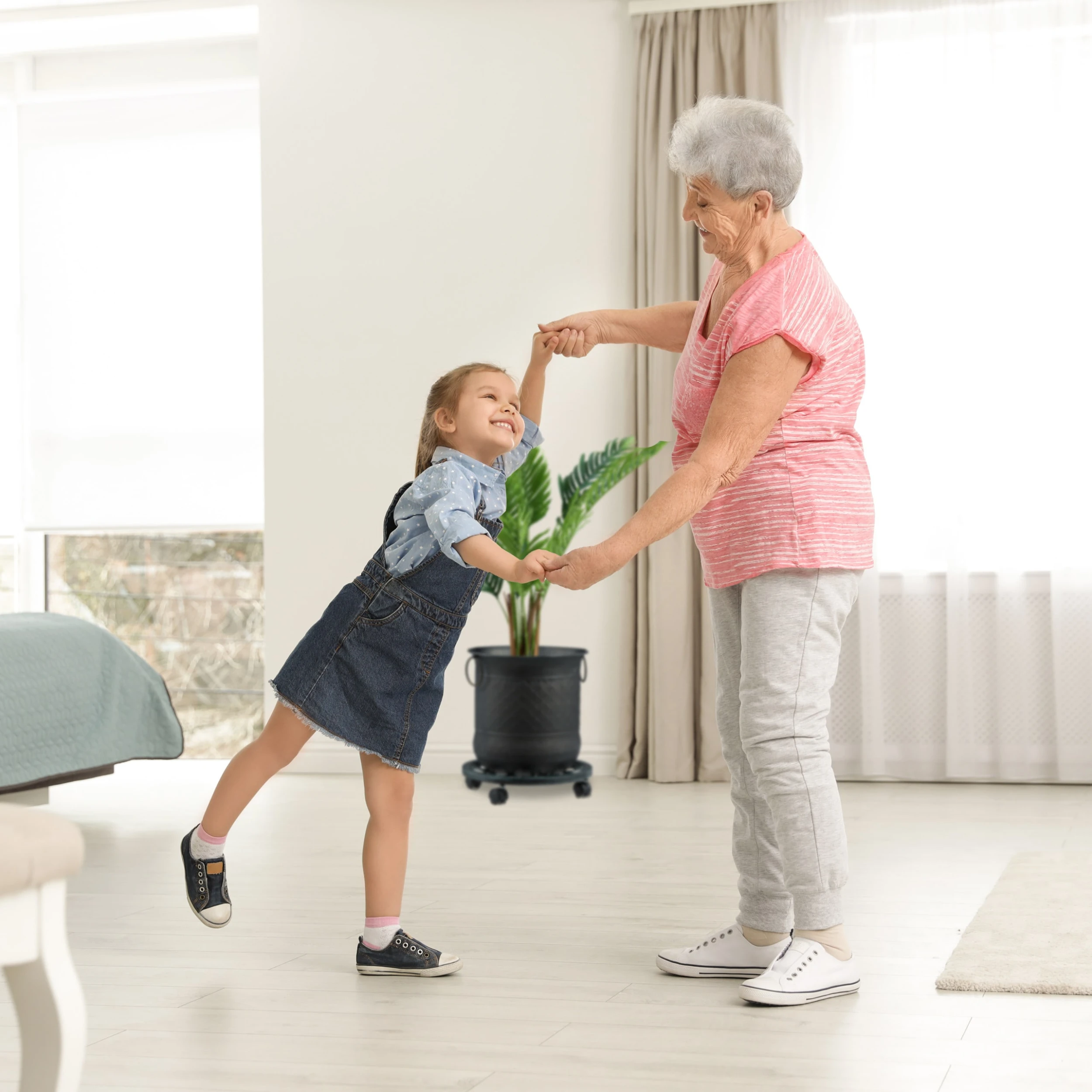 Relaxdays 2x Pflanzenroller In Braun - Ø 38 Cm – Bild 3