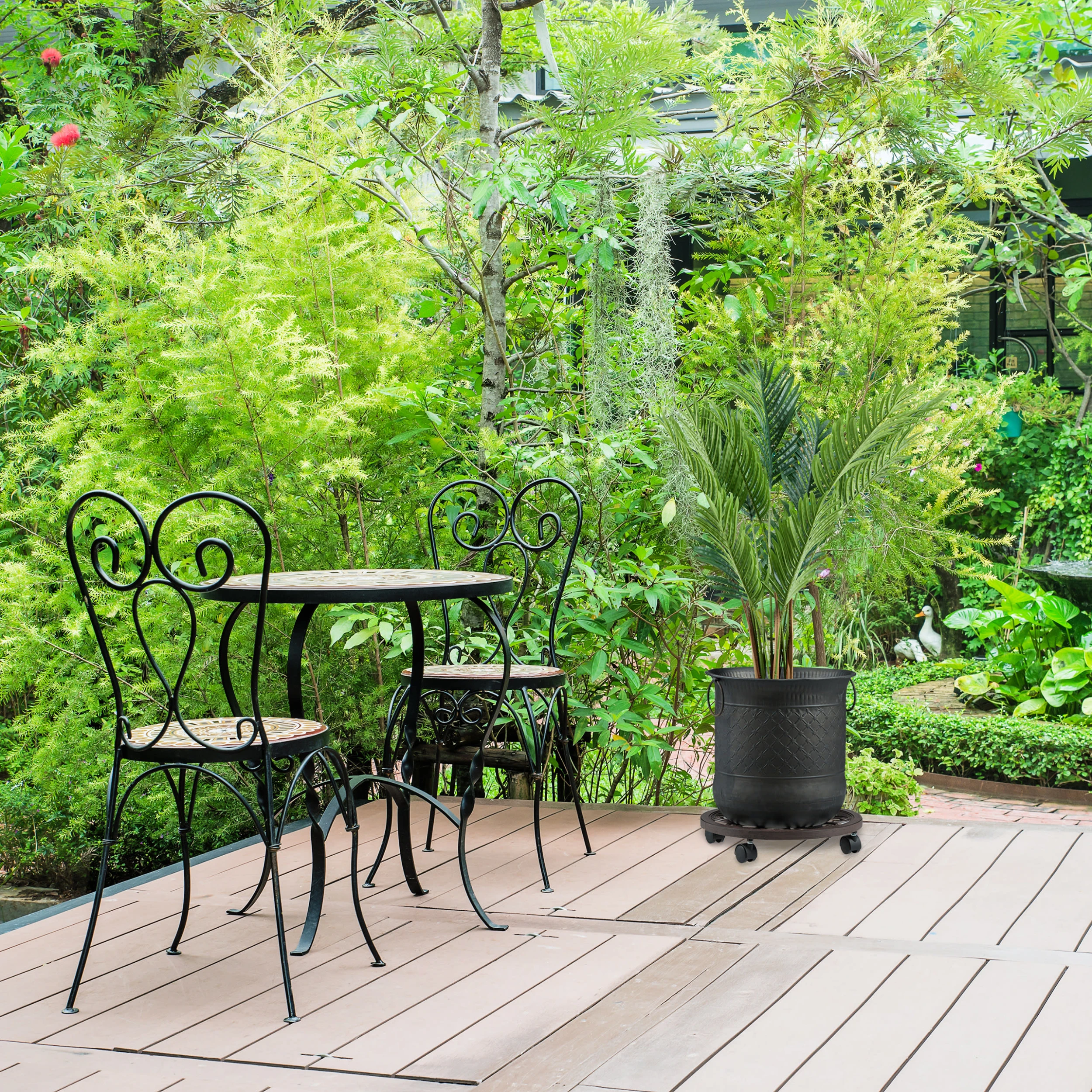 Relaxdays 2x Pflanzenroller In Braun - Ø 38 Cm – Bild 5