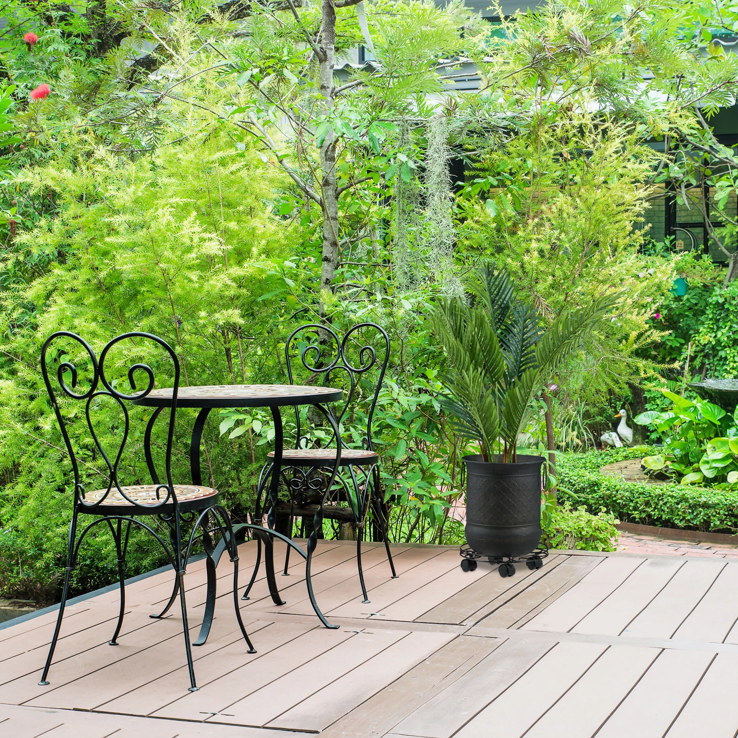 Relaxdays 2x Pflanzenroller In Schwarz - Ø 29 Cm – Bild 2