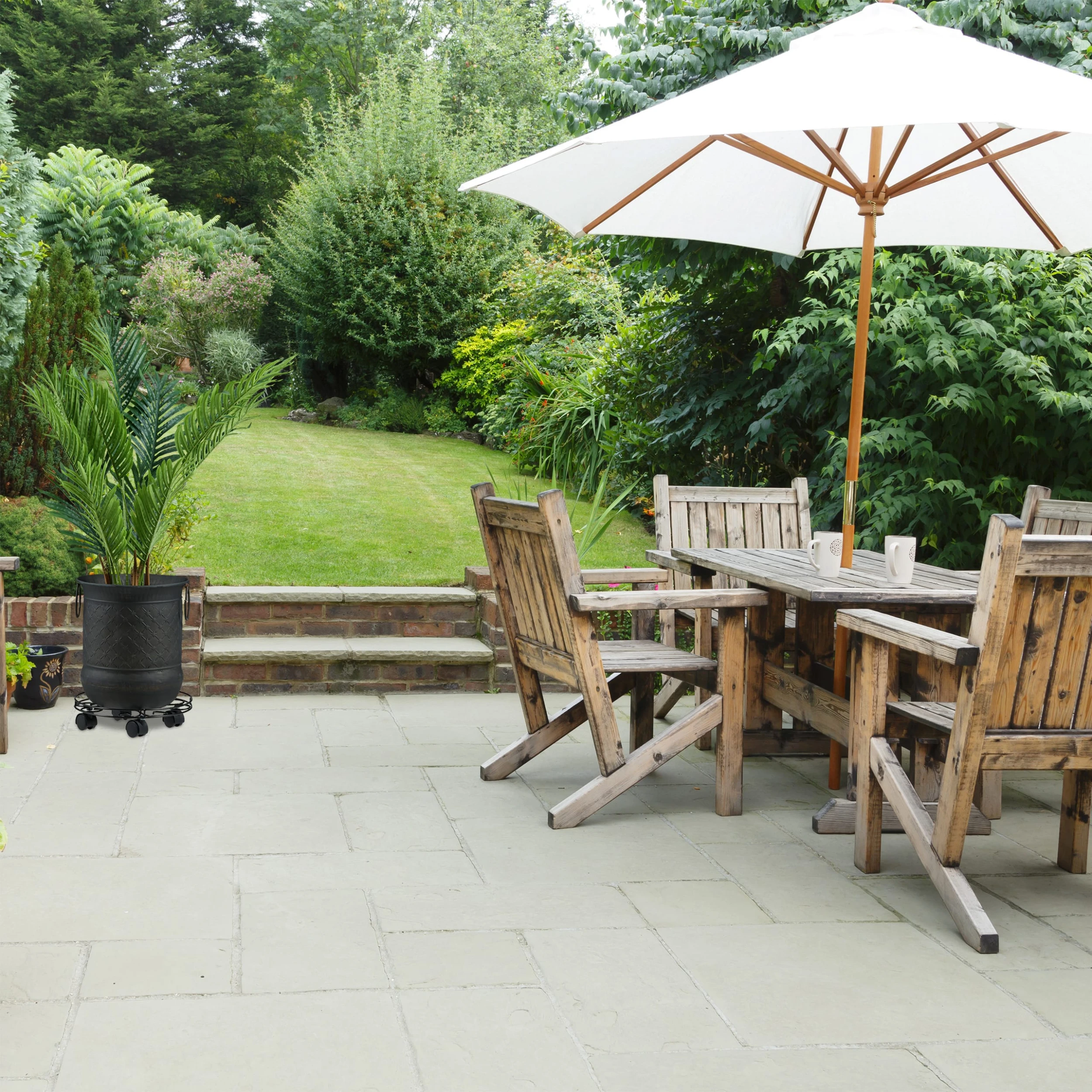 Relaxdays 2x Pflanzenroller In Schwarz - Ø 29 Cm – Bild 5