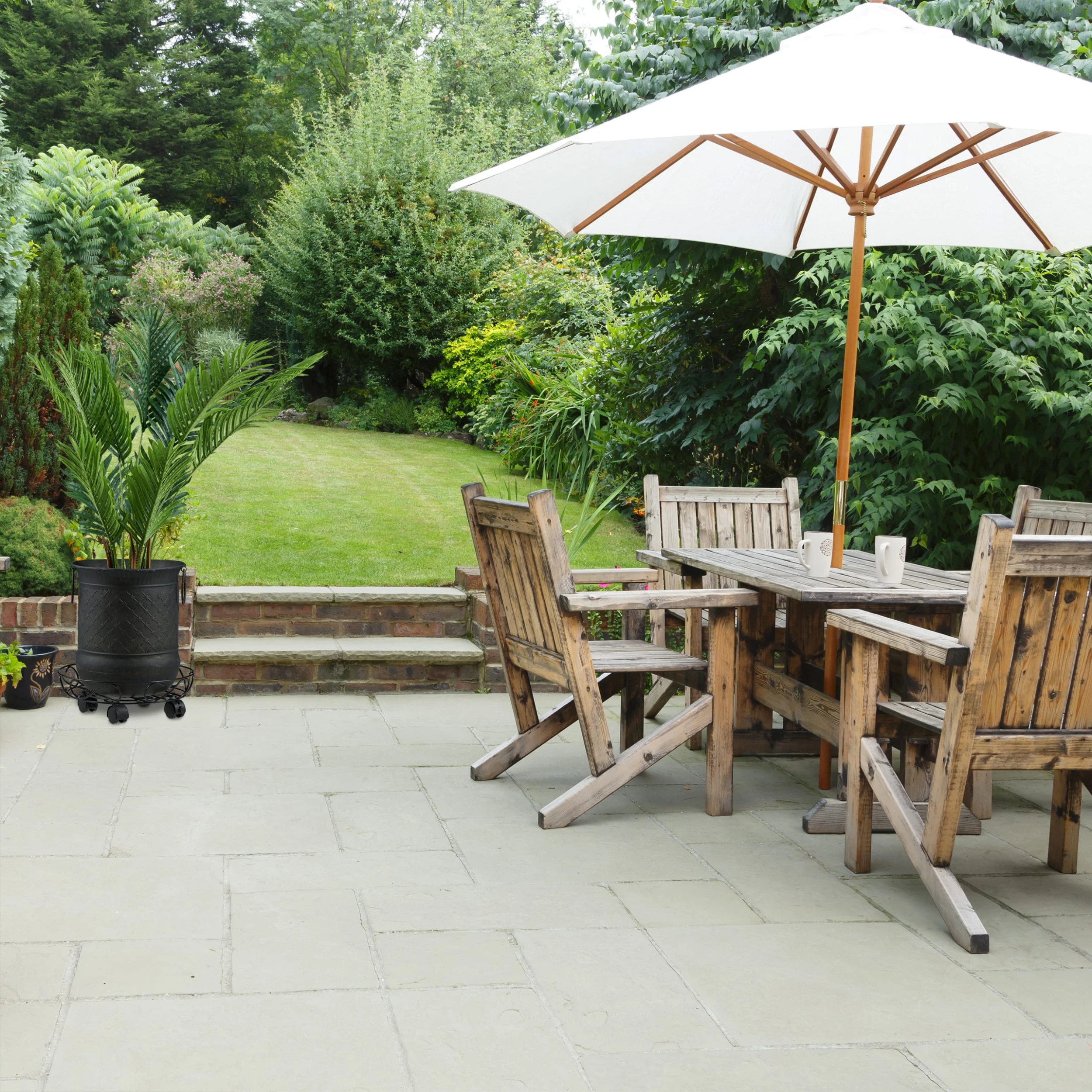 Relaxdays 2x Pflanzenroller In Schwarz - Ø 33 Cm – Bild 2