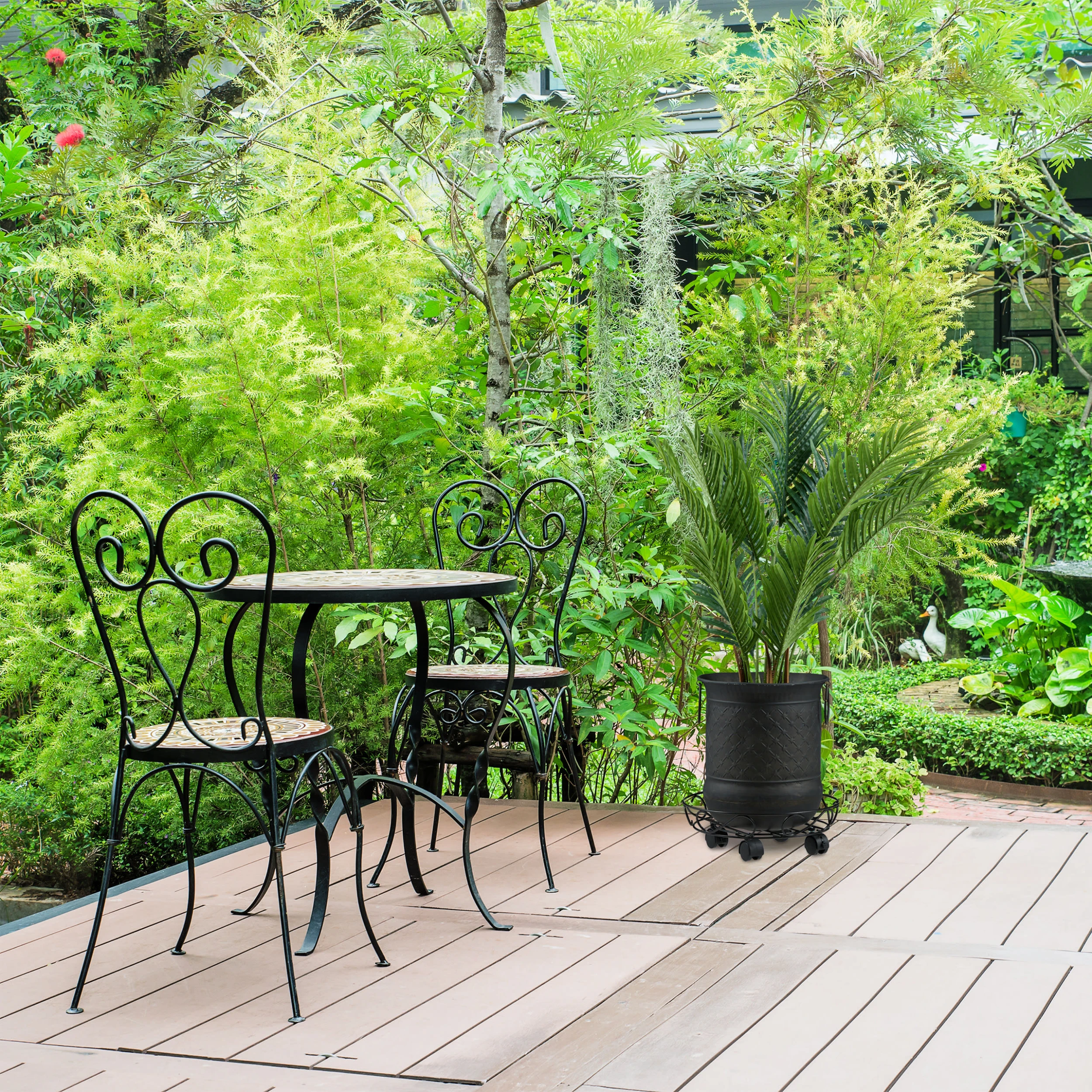 Relaxdays 2x Pflanzenroller In Schwarz - Ø 33 Cm – Bild 5