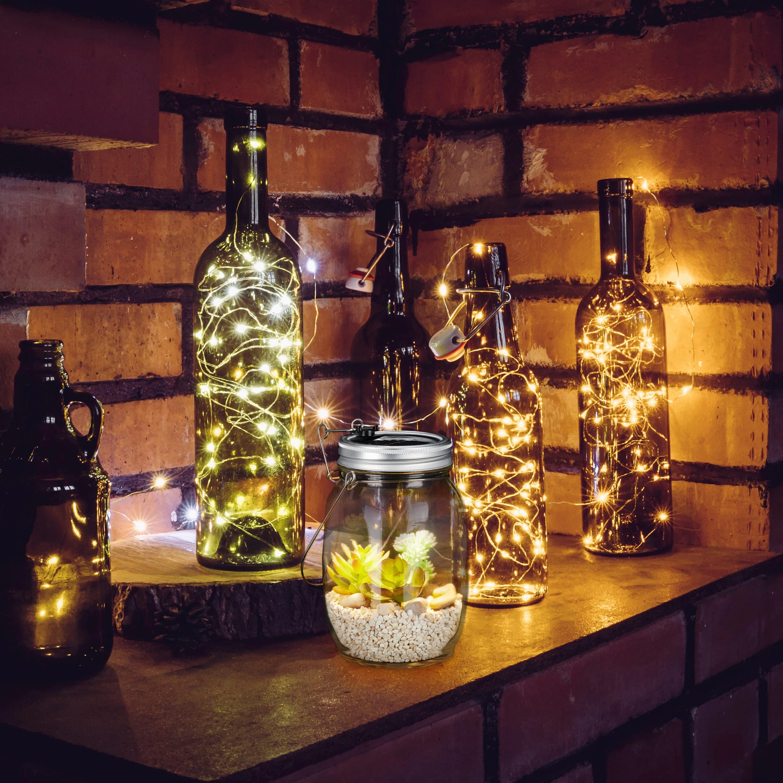 Relaxdays 2x Solarlampe In Transparent – Bild 3