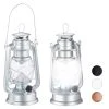 Relaxdays 2x Sturmlaterne LED In Silber
