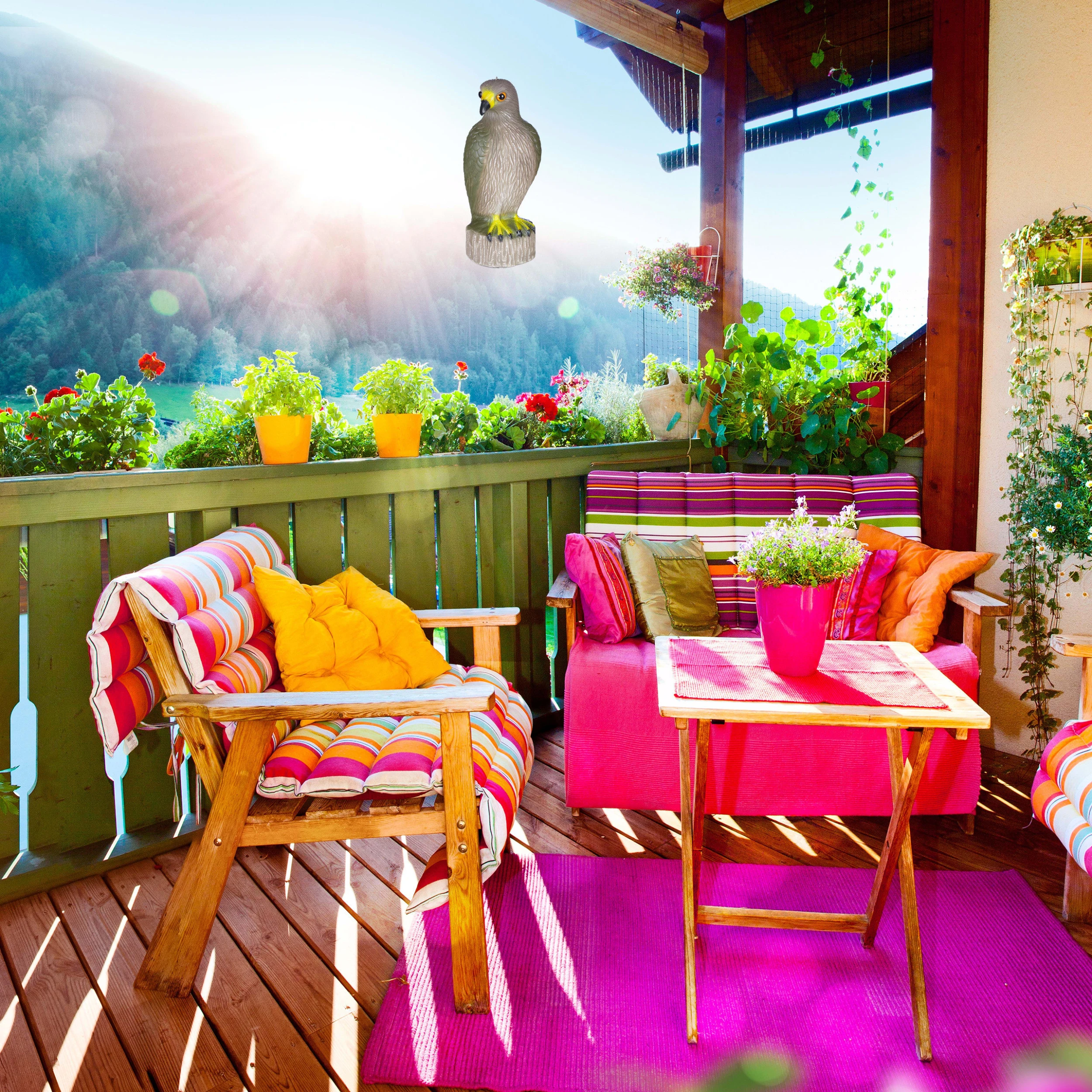 Relaxdays 2x Vogelschreck "Adler" In Braun – Bild 2