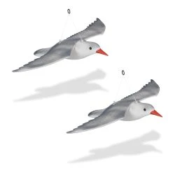 Relaxdays 2x Vogelschreck "Möwe" In Weiß/ Grau