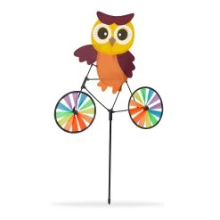 Relaxdays 2x Windrad "Eule" In Bunt - (B)51,5 X (H)84,5 X (T)3 Cm