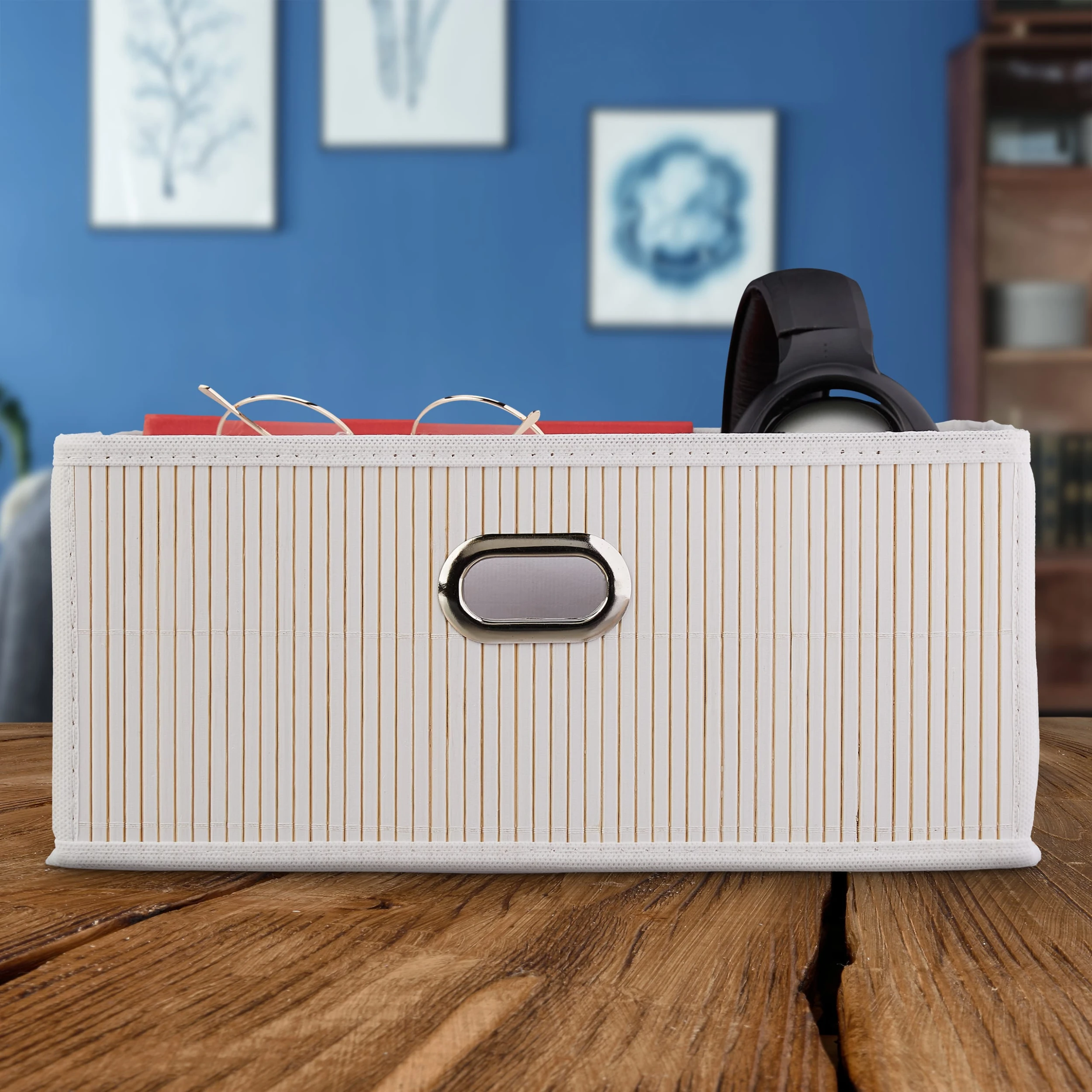 Relaxdays 3 X Aufbewahrungskorb In Grau - (B)31 X (H)14 X (T)31 Cm – Bild 5