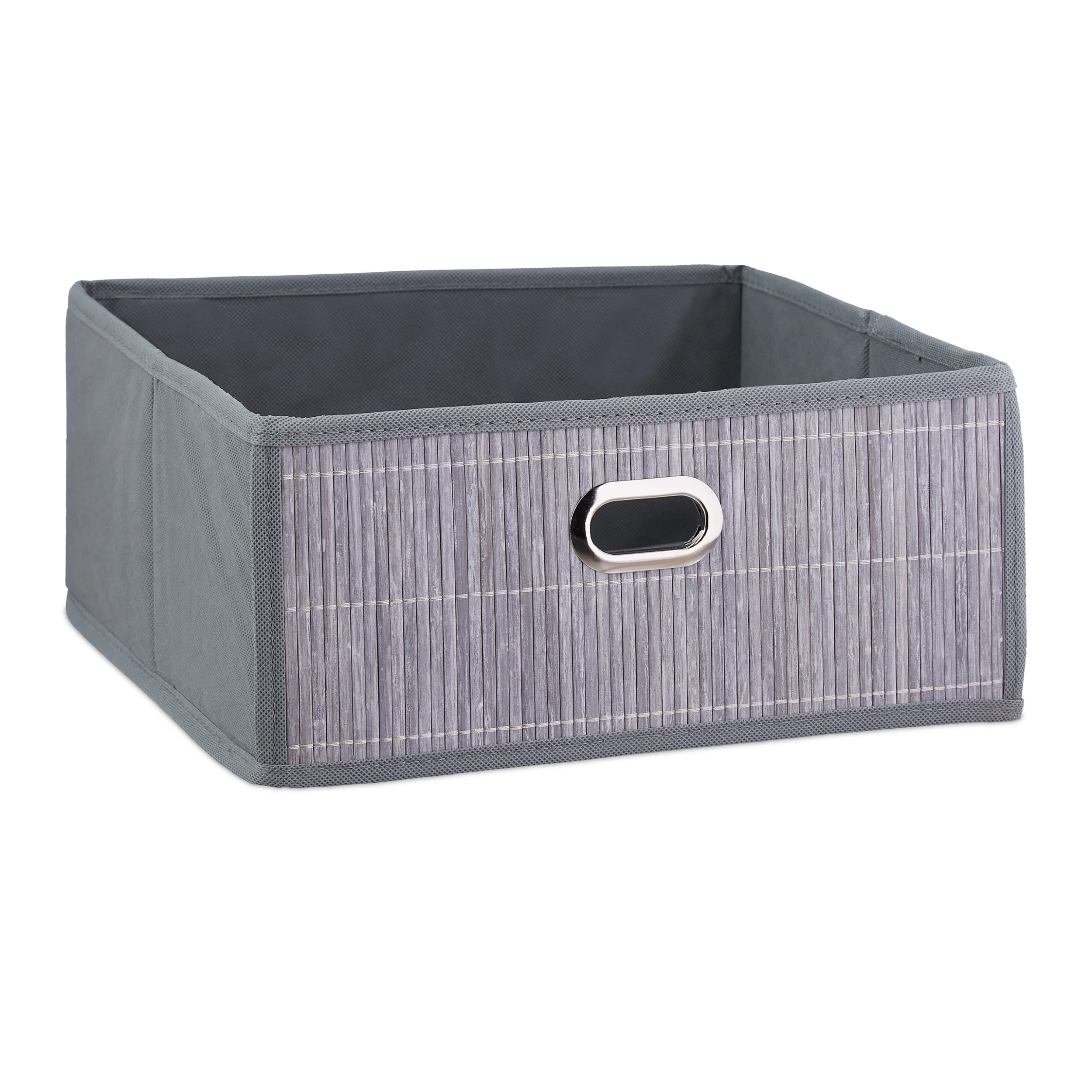 Relaxdays 3 X Aufbewahrungskorb In Grau - (B)31 X (H)14 X (T)31 Cm