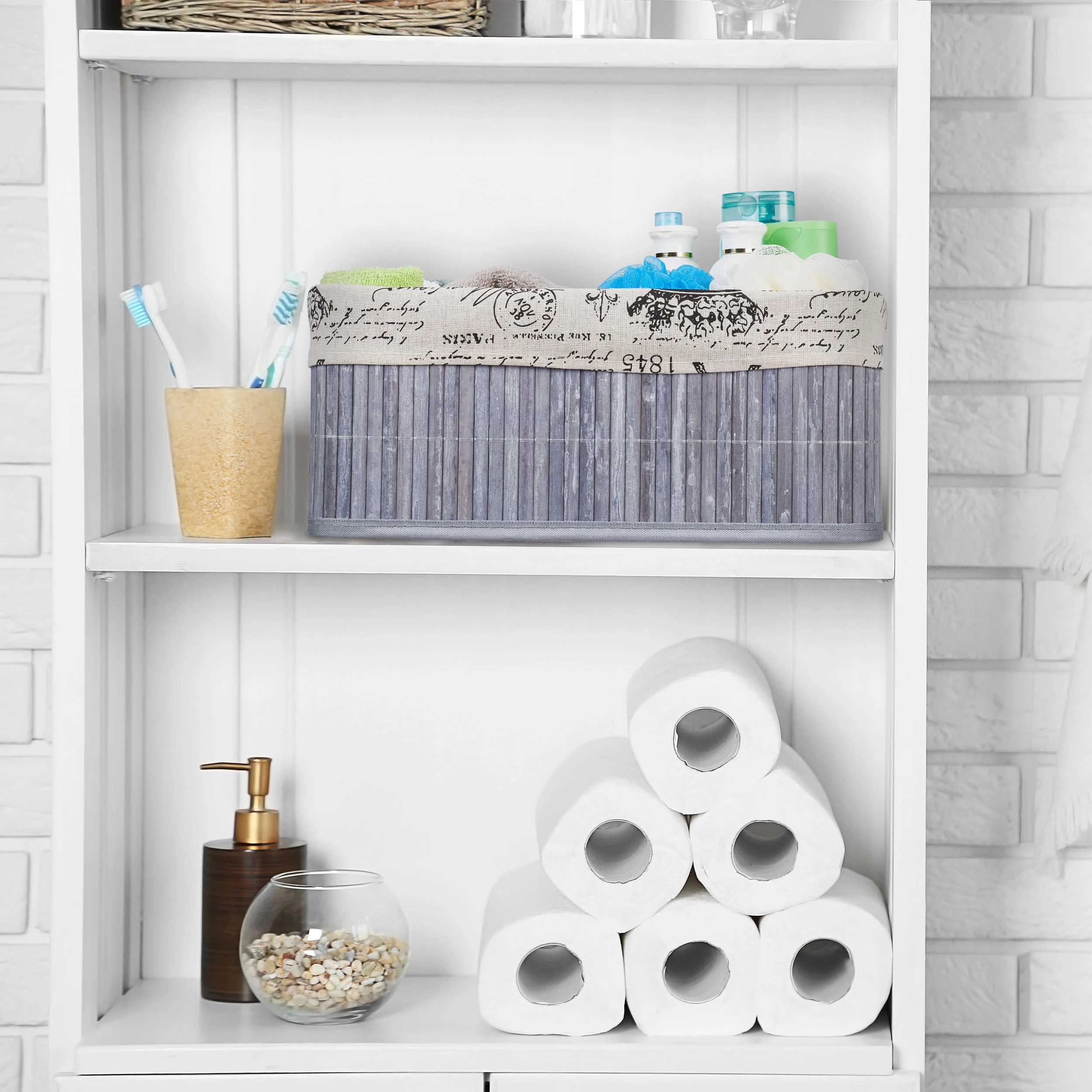 Relaxdays 3 X Aufbewahrungskorb In Grau - (B)38 X (H)16,5 X (T)28,5 Cm – Bild 2