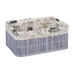 Relaxdays 3 X Aufbewahrungskorb In Grau - (B)38 X (H)16,5 X (T)28,5 Cm