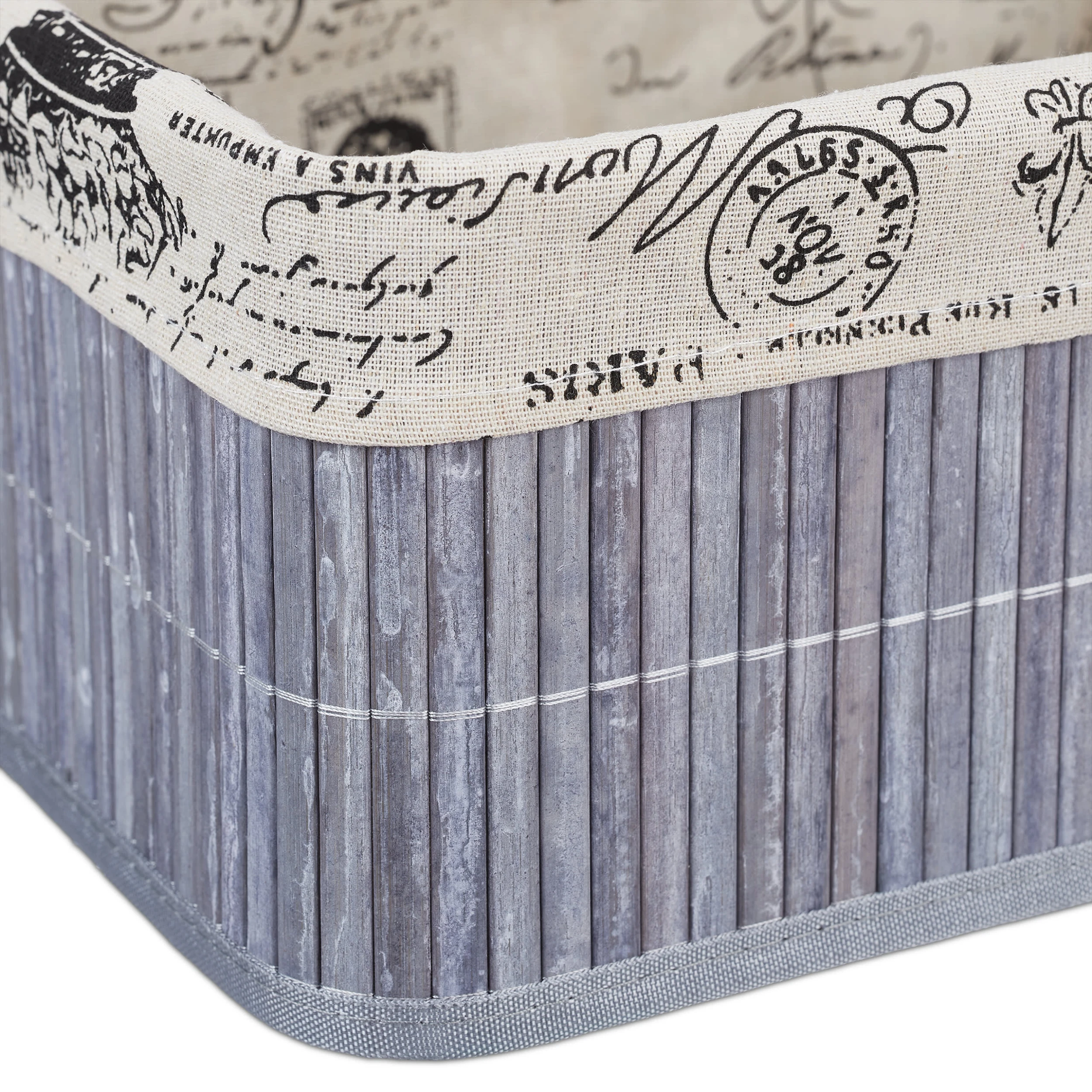 Relaxdays 3 X Aufbewahrungskorb In Grau - (B)38 X (H)16,5 X (T)28,5 Cm – Bild 7