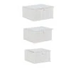 Relaxdays 3 X Aufbewahrungskorb In Weiß