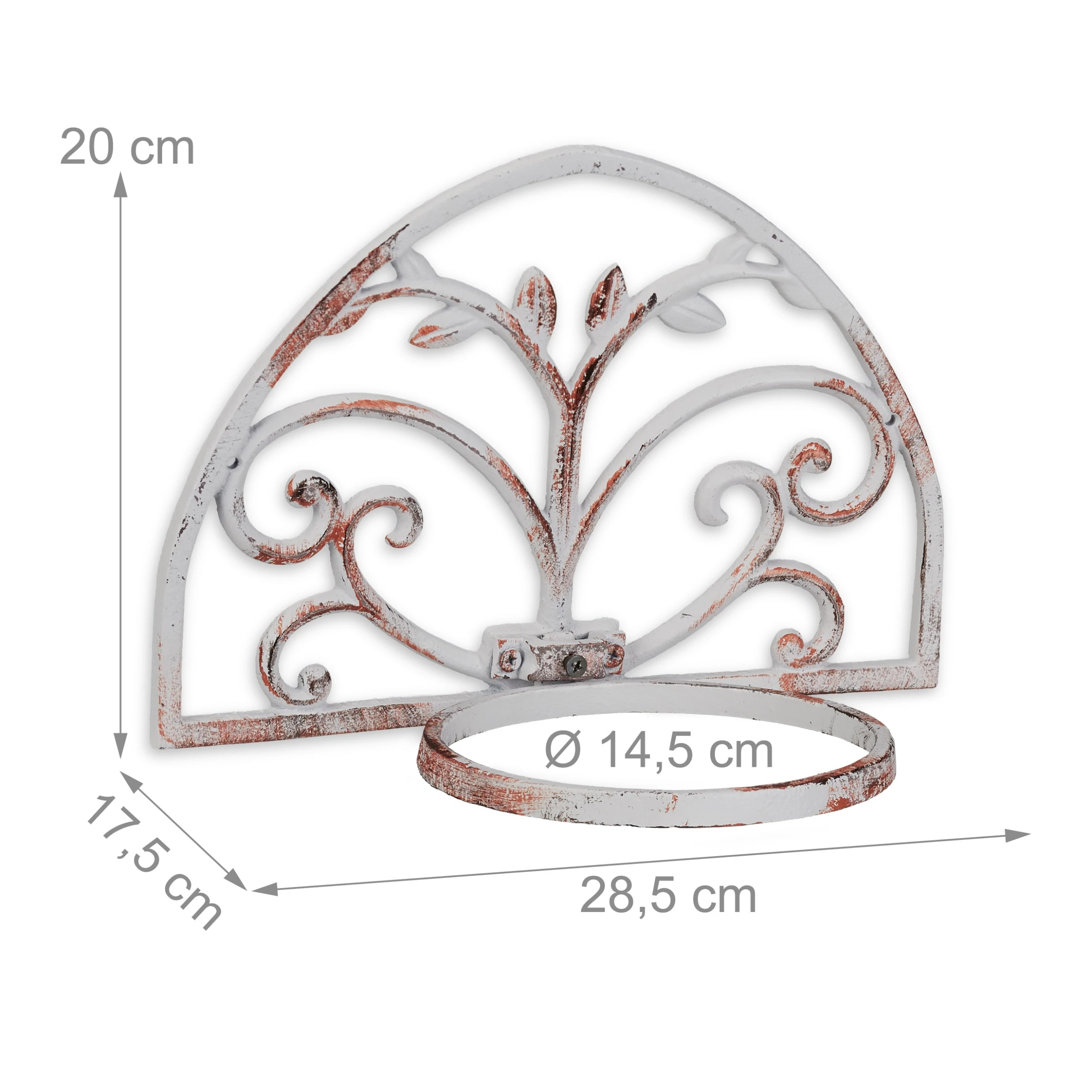 Relaxdays 3 X Blumenhalter In Weiß - Ø 14,5 Cm – Bild 4