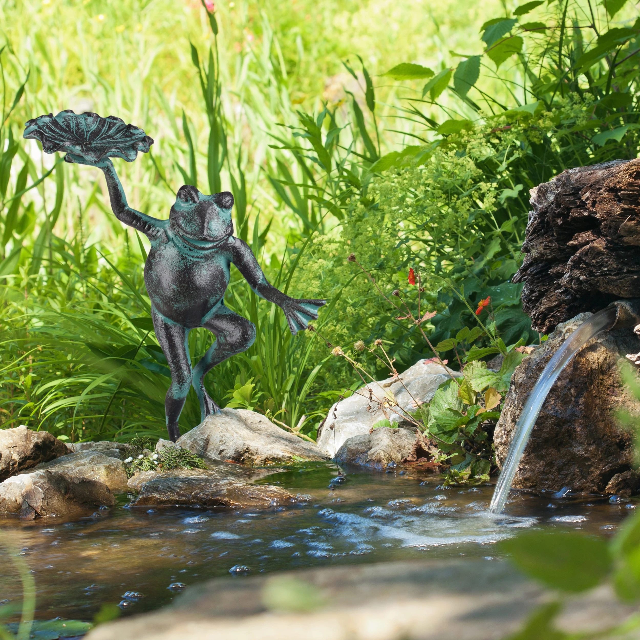 Relaxdays 3 X Gartenfigur Frosch In Grün – Bild 2