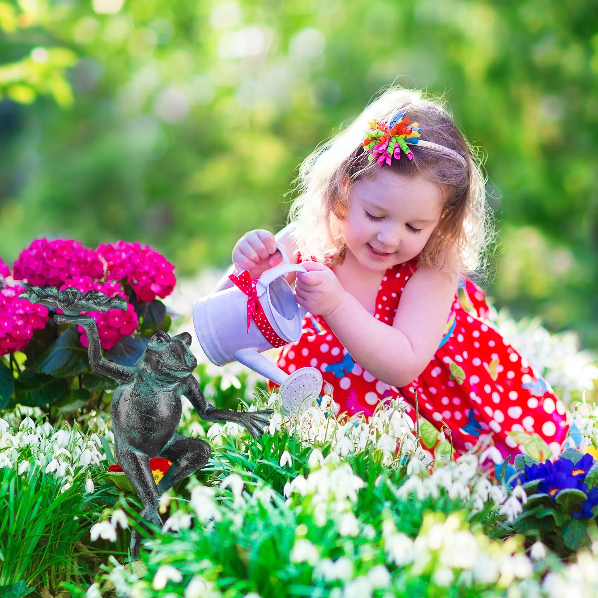 Relaxdays 3 X Gartenfigur Frosch In Grün – Bild 3