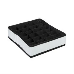 Relaxdays 3 X Krawattenbox In Weiß/ Schwarz