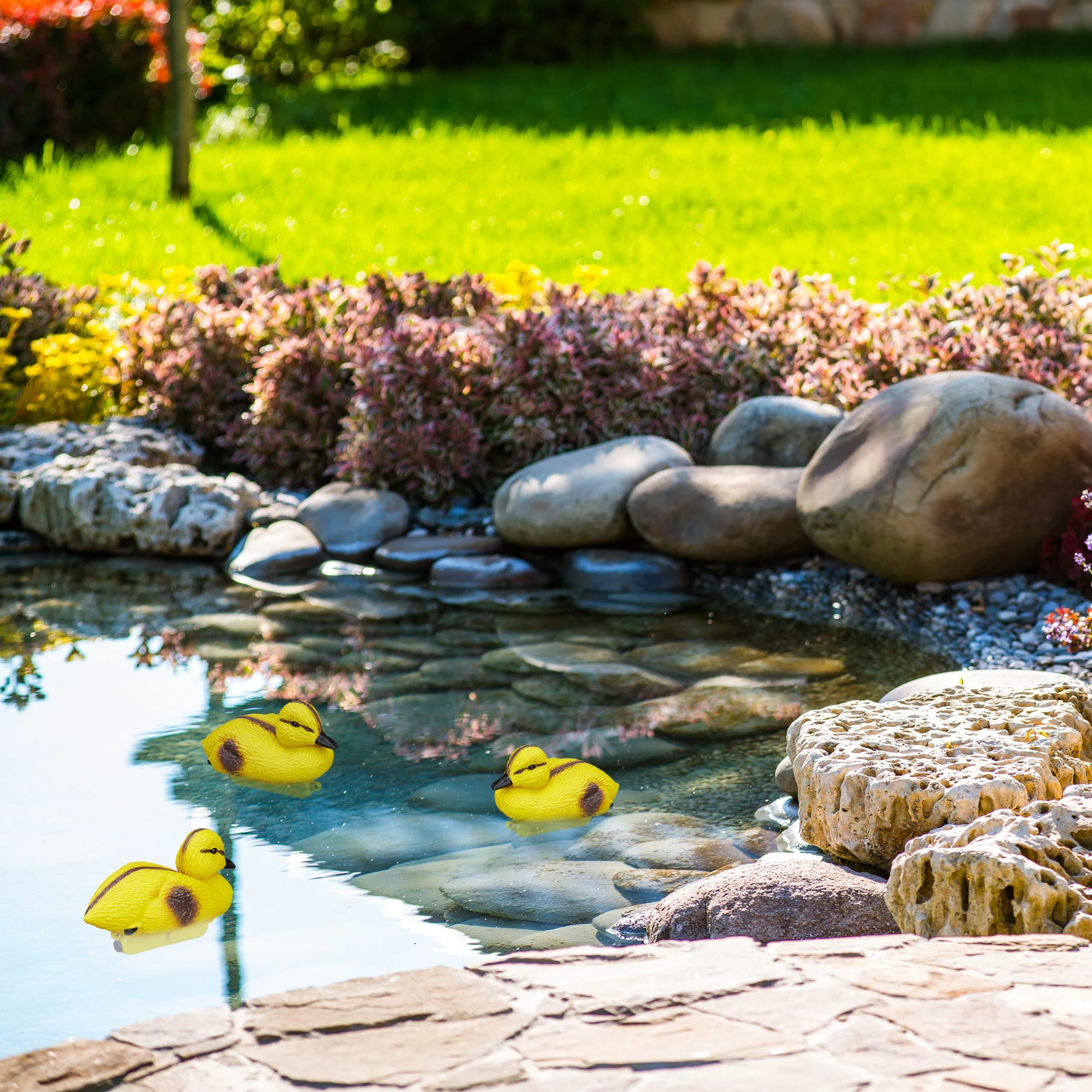 Relaxdays 30x Teichente In Gelb/ Schwarz – Bild 3