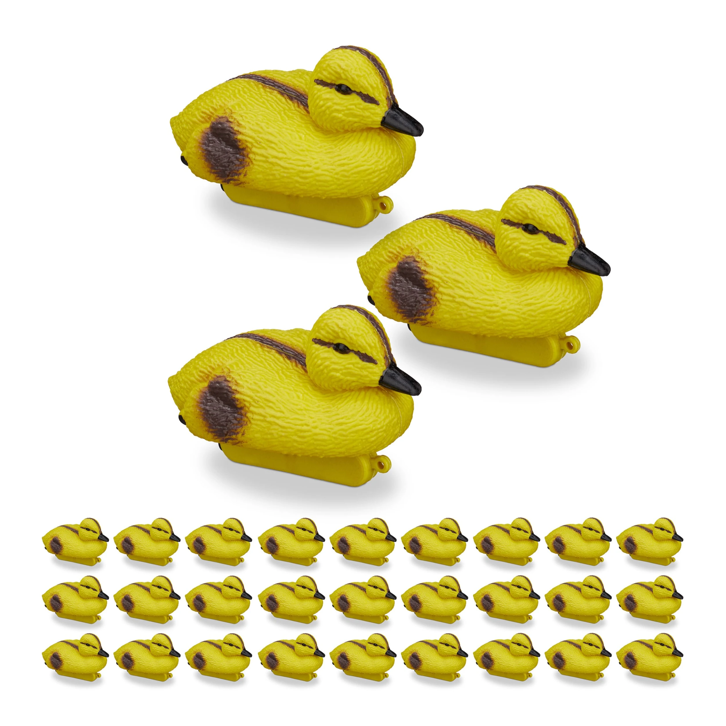 Relaxdays 30x Teichente In Gelb/ Schwarz