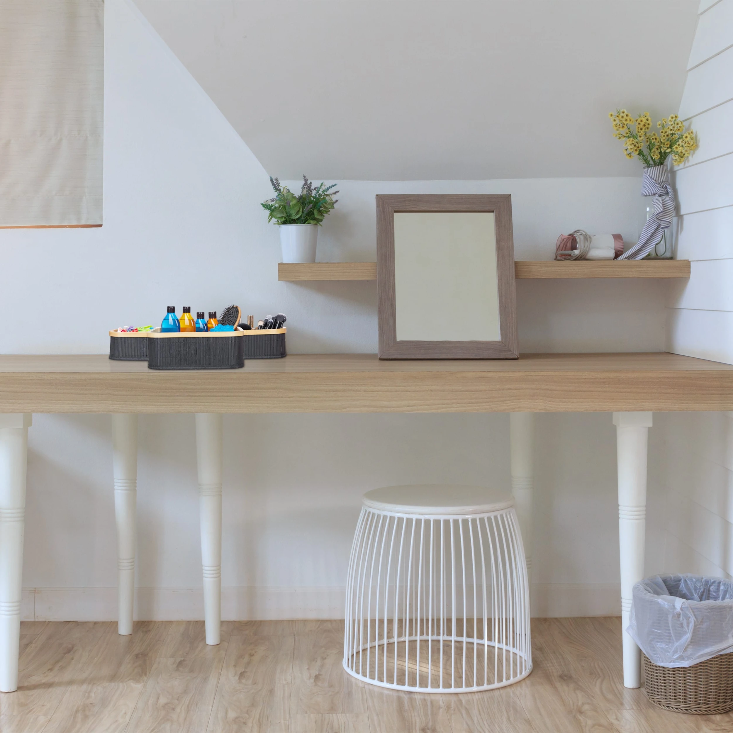 Relaxdays 3tlg. Aufbewahrungskorb Set In Schwarz/ Natur – Bild 2