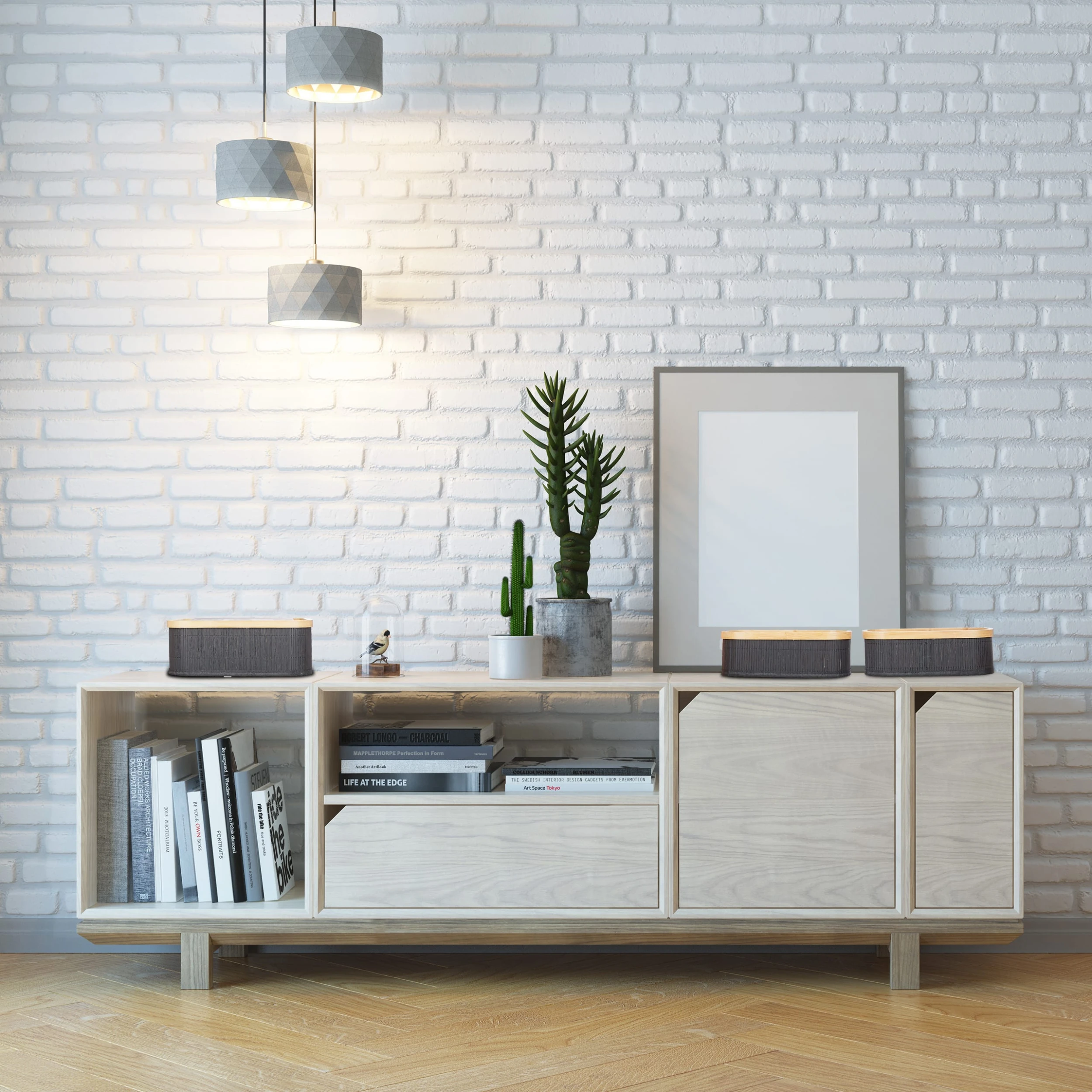 Relaxdays 3tlg. Aufbewahrungskorb Set In Schwarz/ Natur – Bild 5