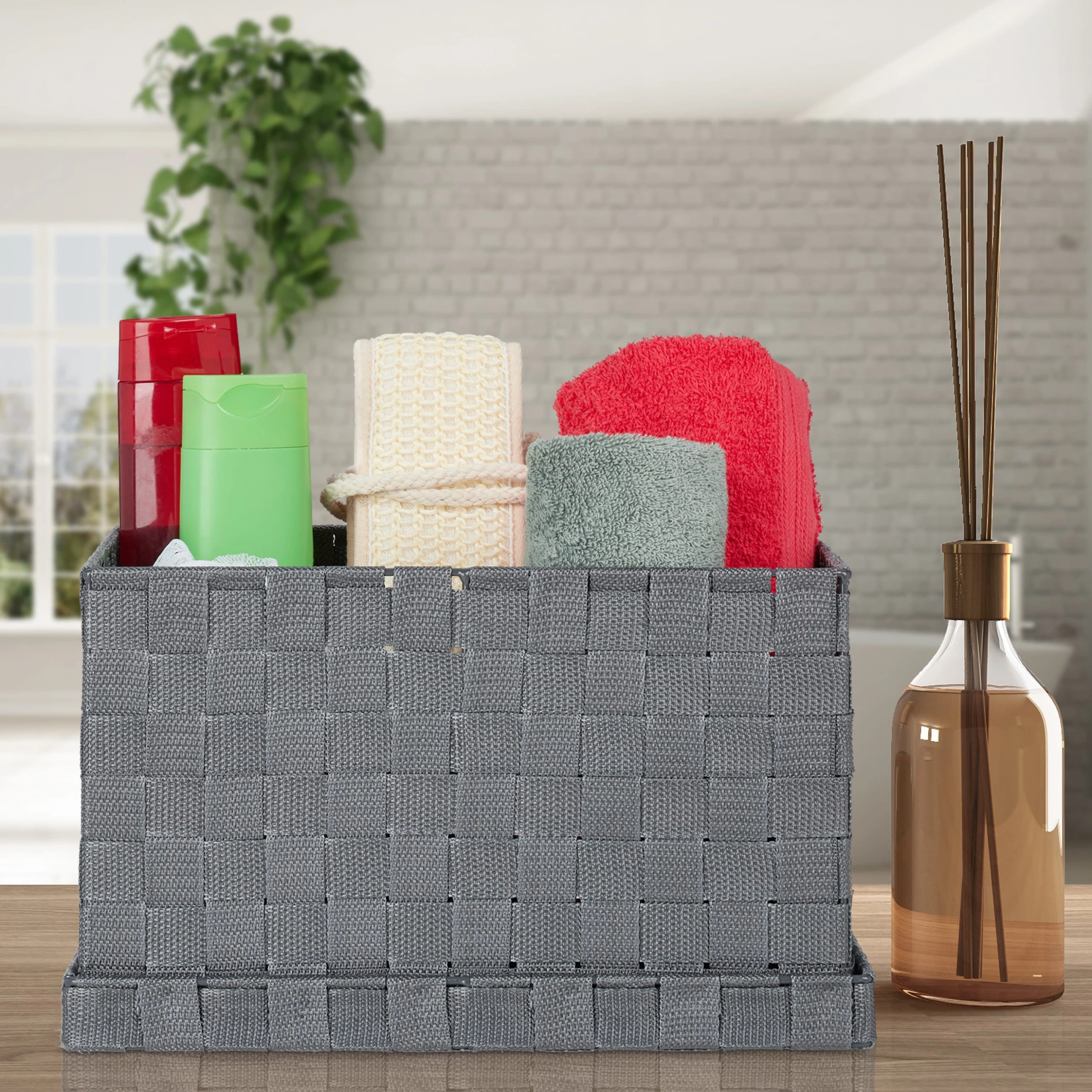 Relaxdays 3tlg. Aufbewahrungskorb Set Mit Deckel In Braun – Bild 5