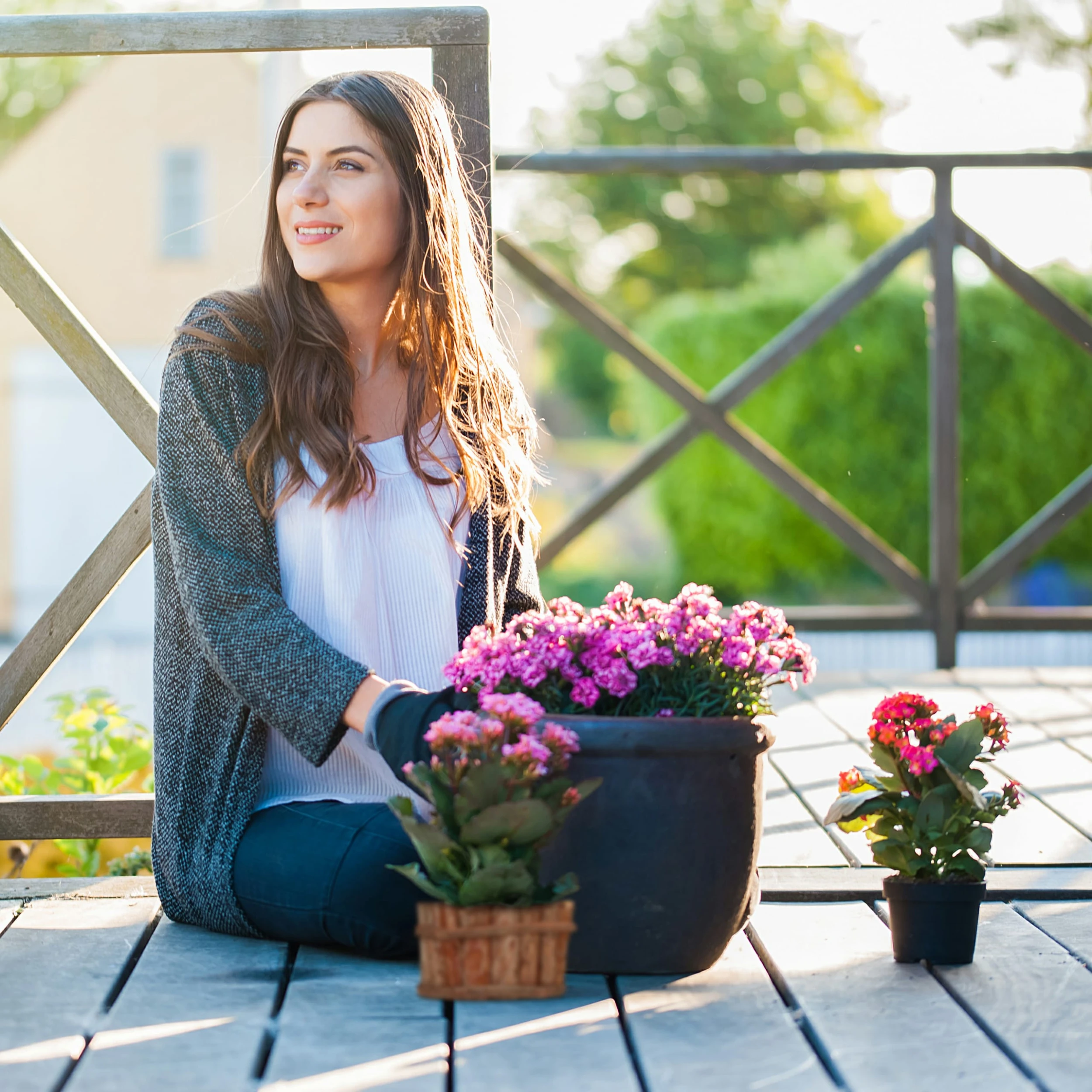 Relaxdays 3tlg. Blumenkasten Set In Natur – Bild 3