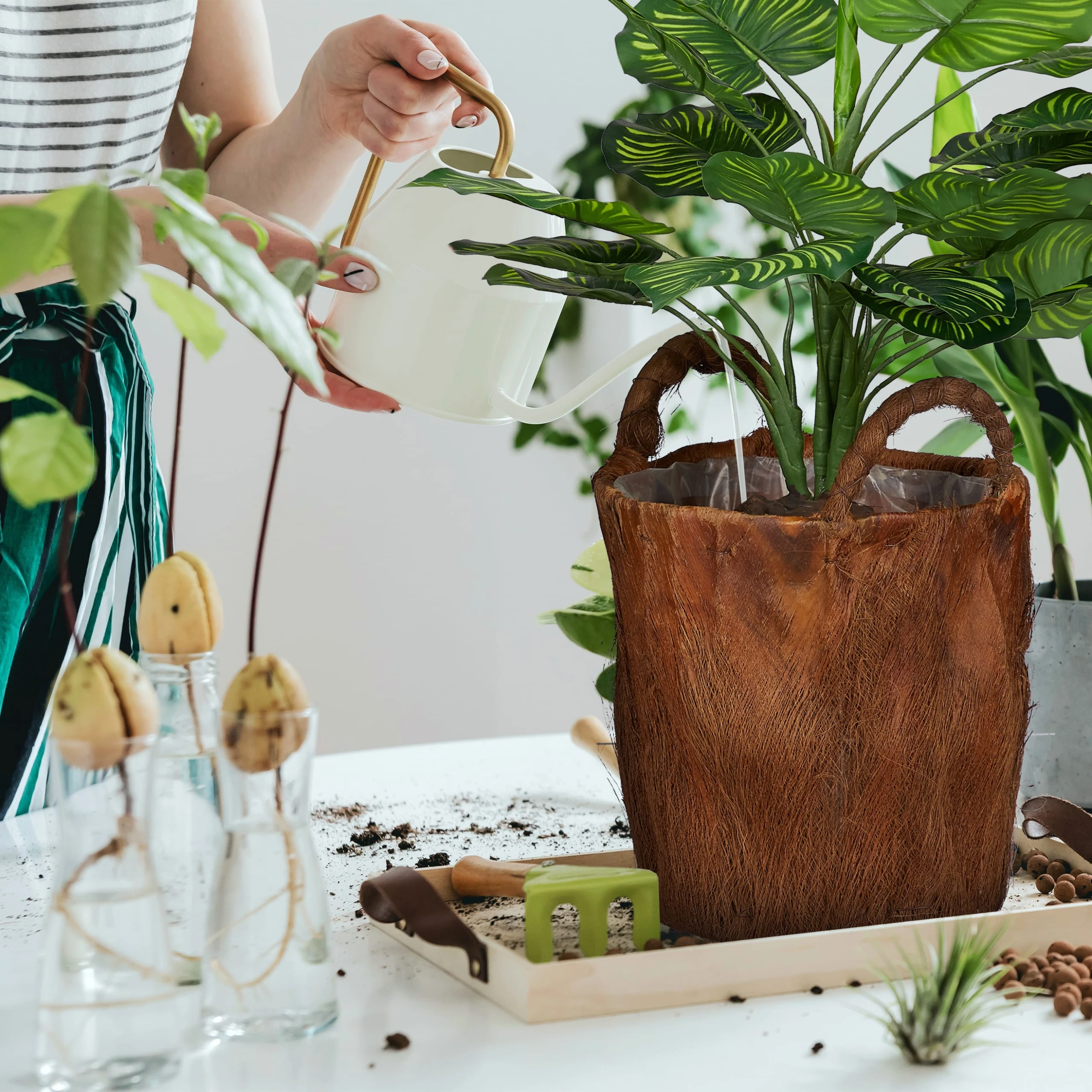 Relaxdays 3tlg. Pflanzkorb Set In Natur – Bild 3