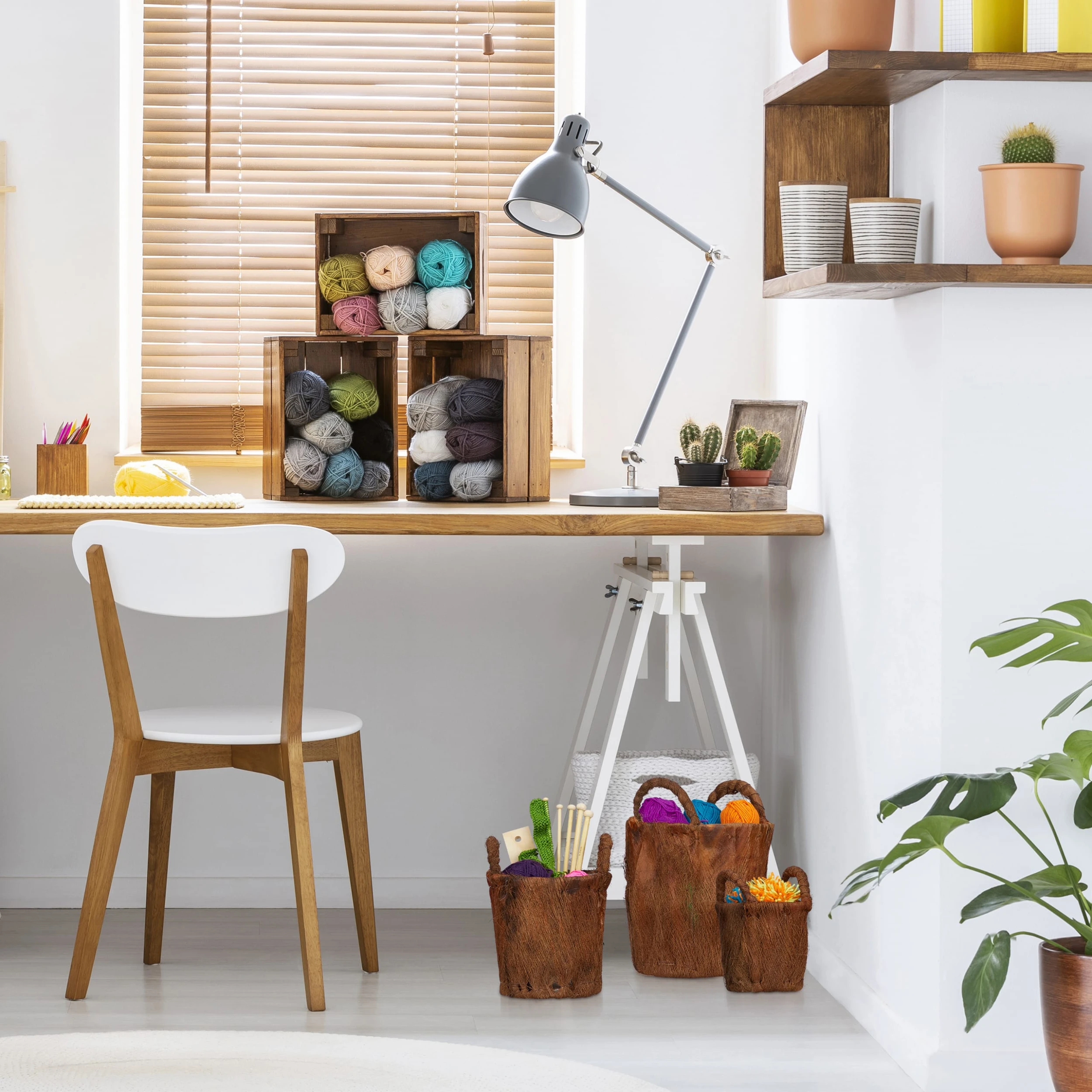 Relaxdays 3tlg. Pflanzkorb Set In Natur – Bild 5