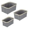 Relaxdays 3x Aufbewahrungskorb In Grau