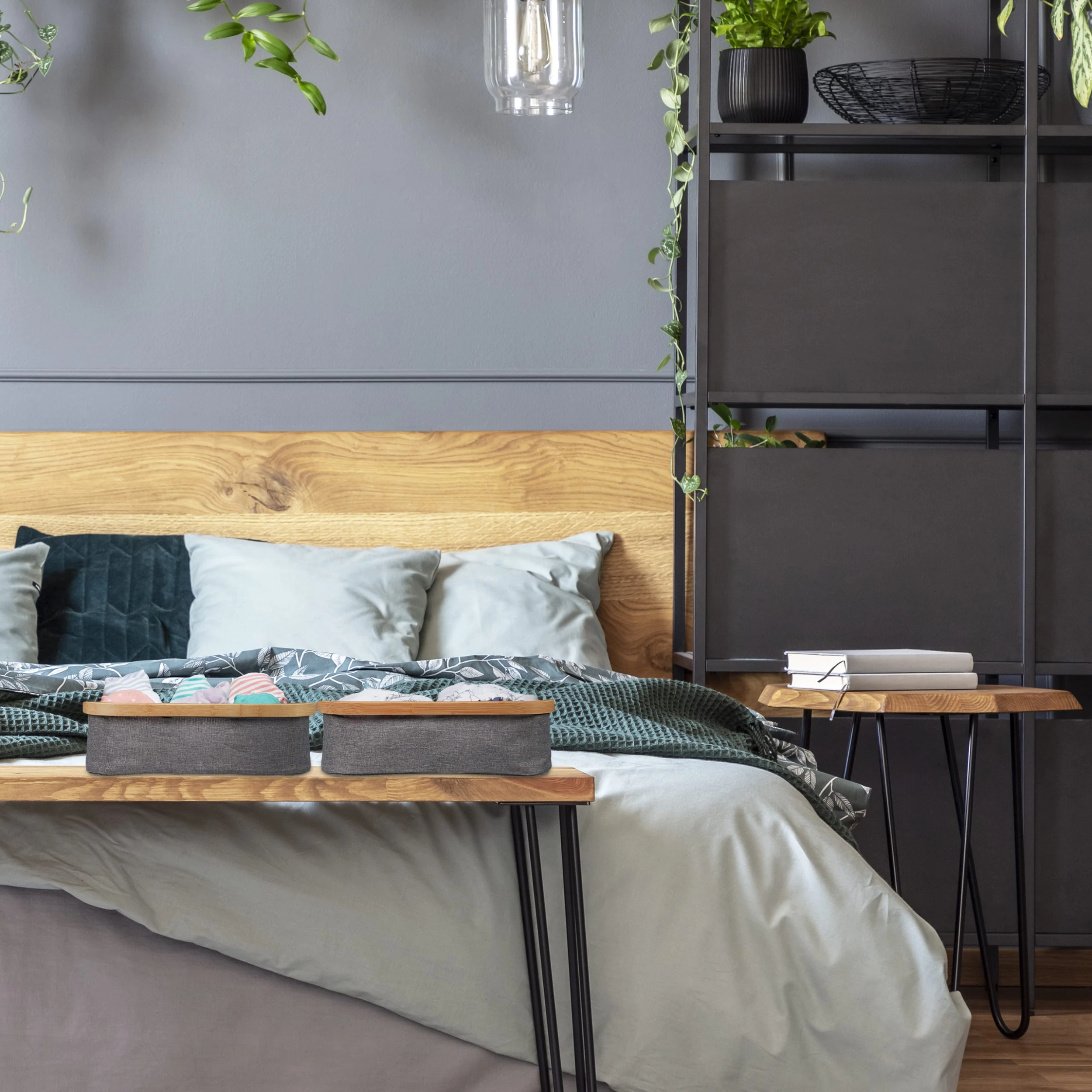 Relaxdays 3x Aufbewahrungskorb In Grau - (B)30 X (H)9,5 X (T)30 Cm – Bild 6