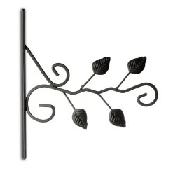 Relaxdays 3x Blumenhaken "Blätter" In Schwarz