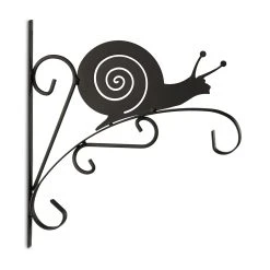 Relaxdays 3x Blumenhaken "Schnecke" In Schwarz