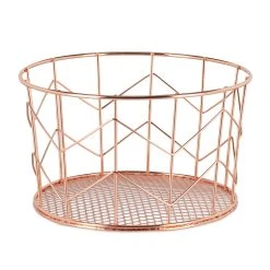Relaxdays 3x Drahtkorb In Kupfer