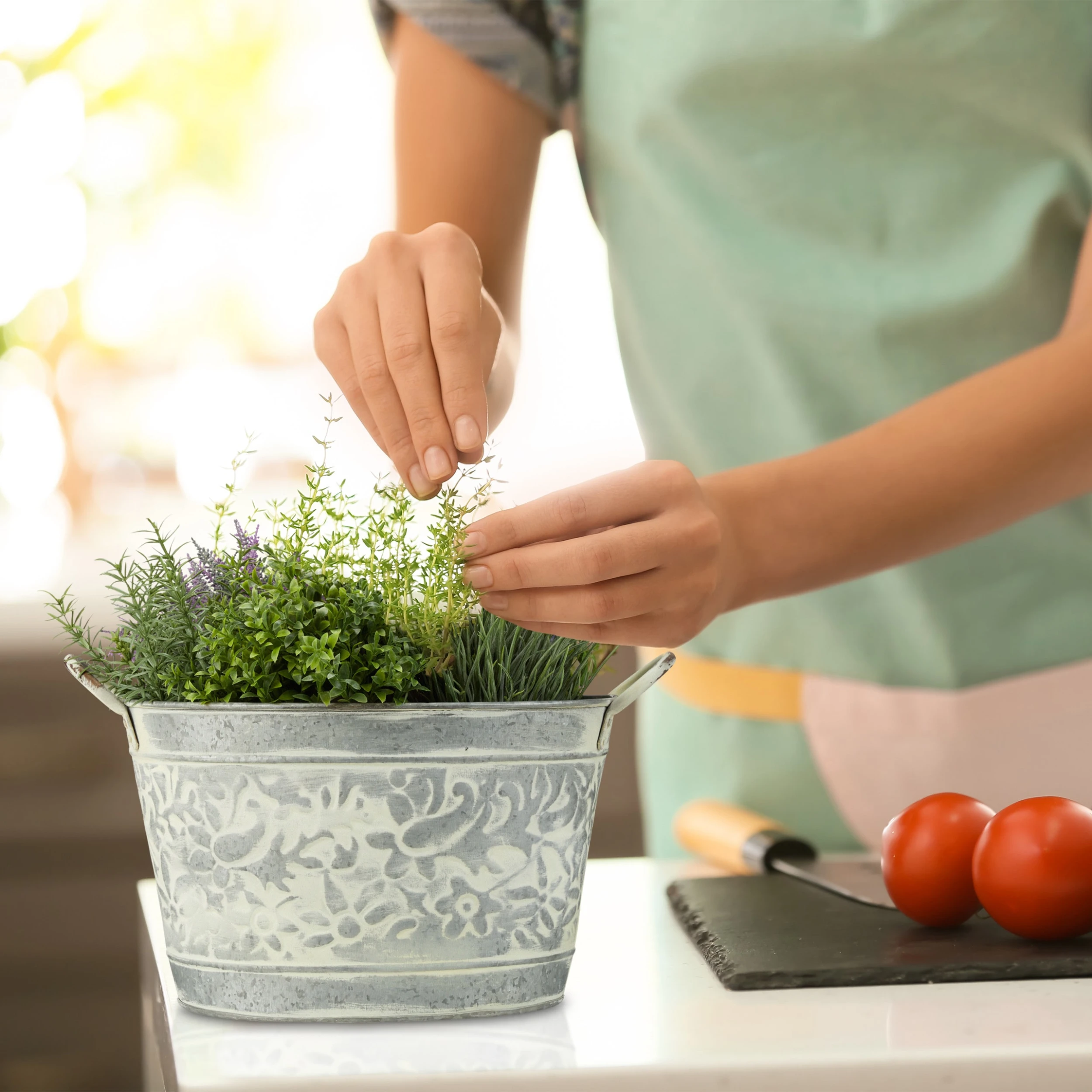 Relaxdays 3x Zinkwanne In Silber – Bild 3