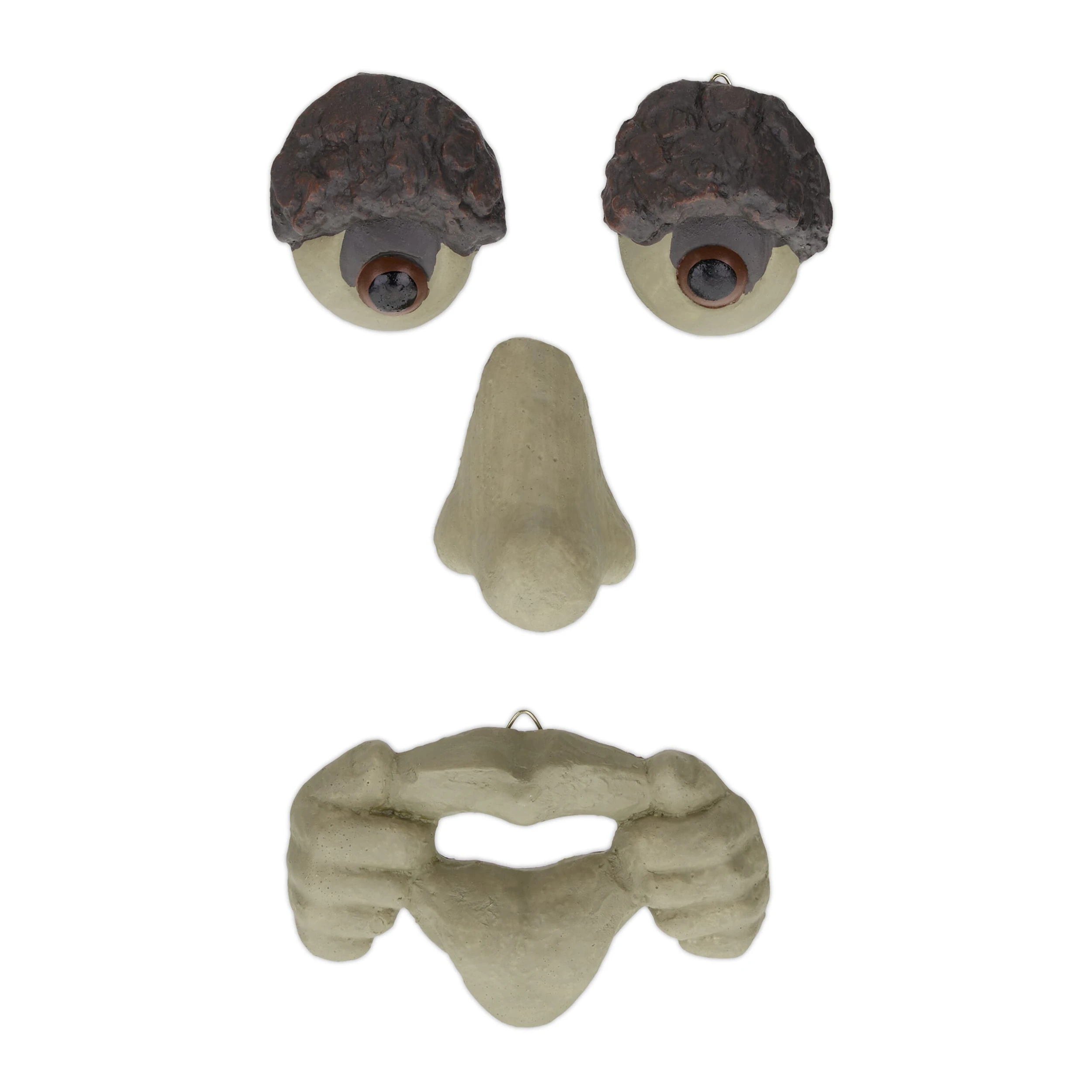 Relaxdays 4-tlg. Baumgesicht In Beige/ Braun