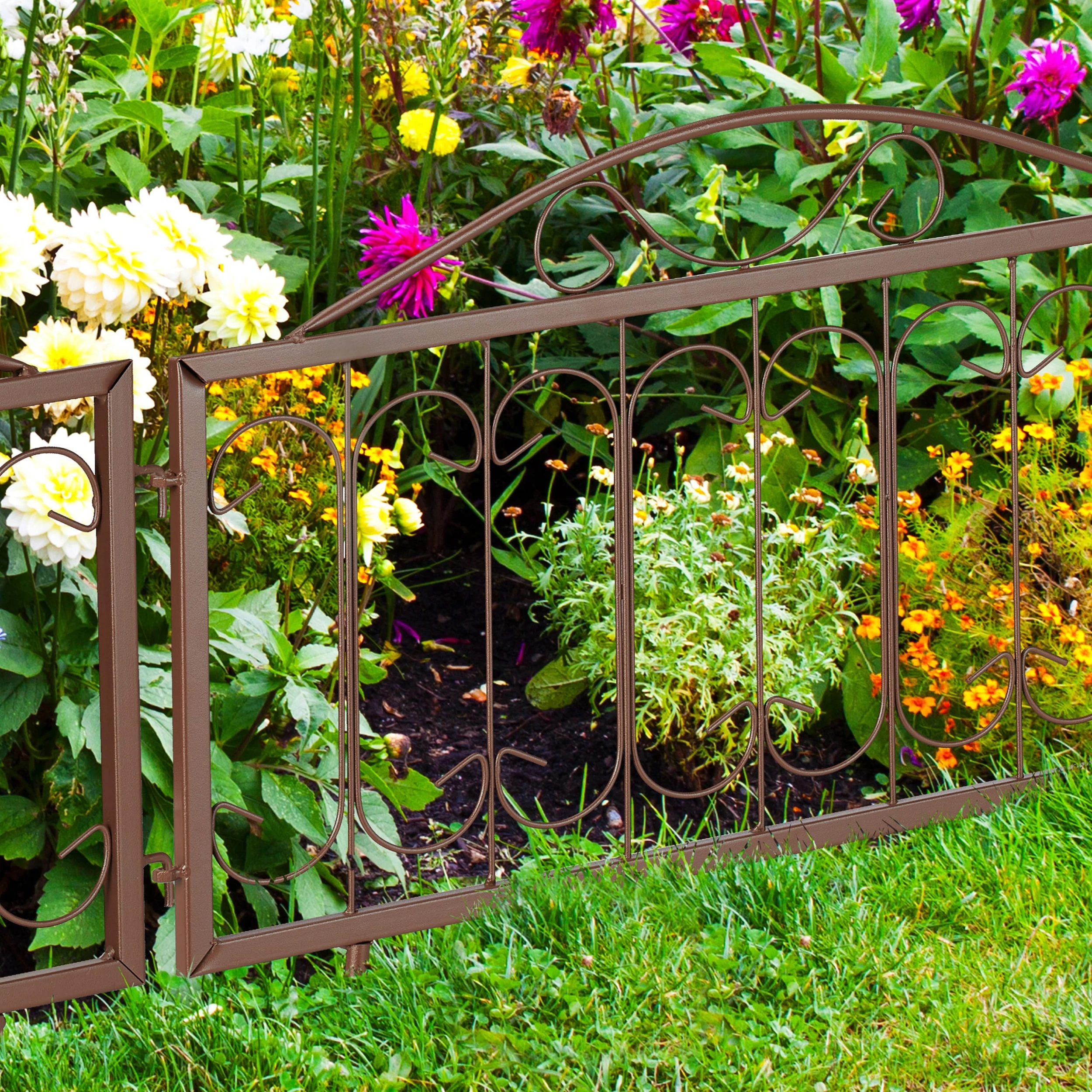 Relaxdays 4-tlg. Beetzaun In Braun – Bild 2