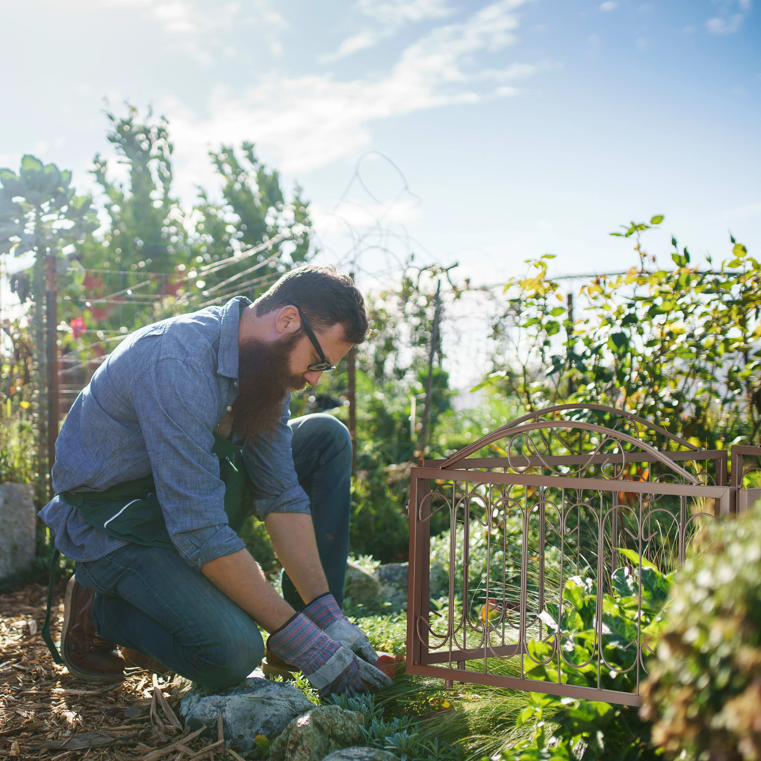 Relaxdays 4-tlg. Beetzaun In Braun – Bild 3