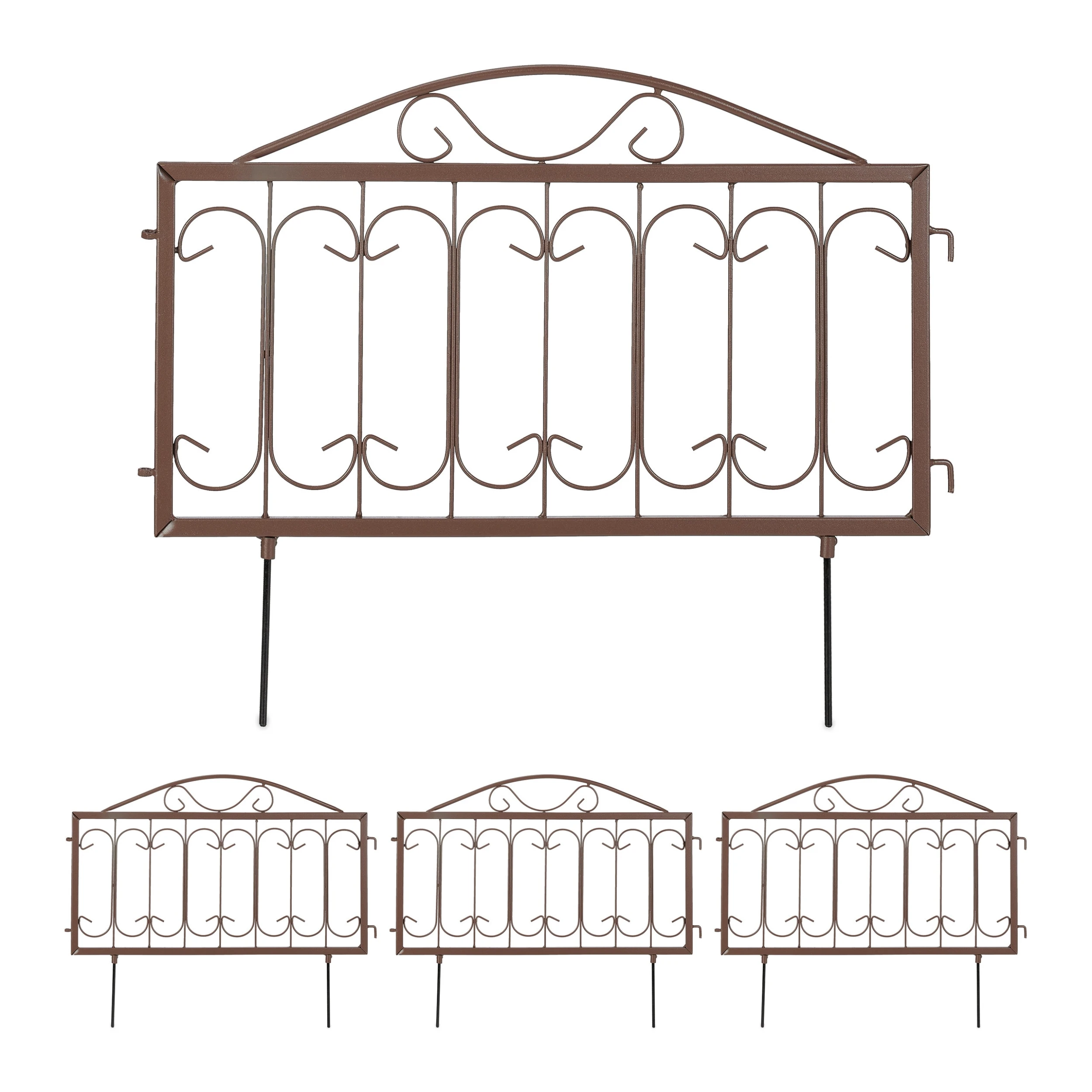 Relaxdays 4-tlg. Beetzaun In Braun – Bild 8