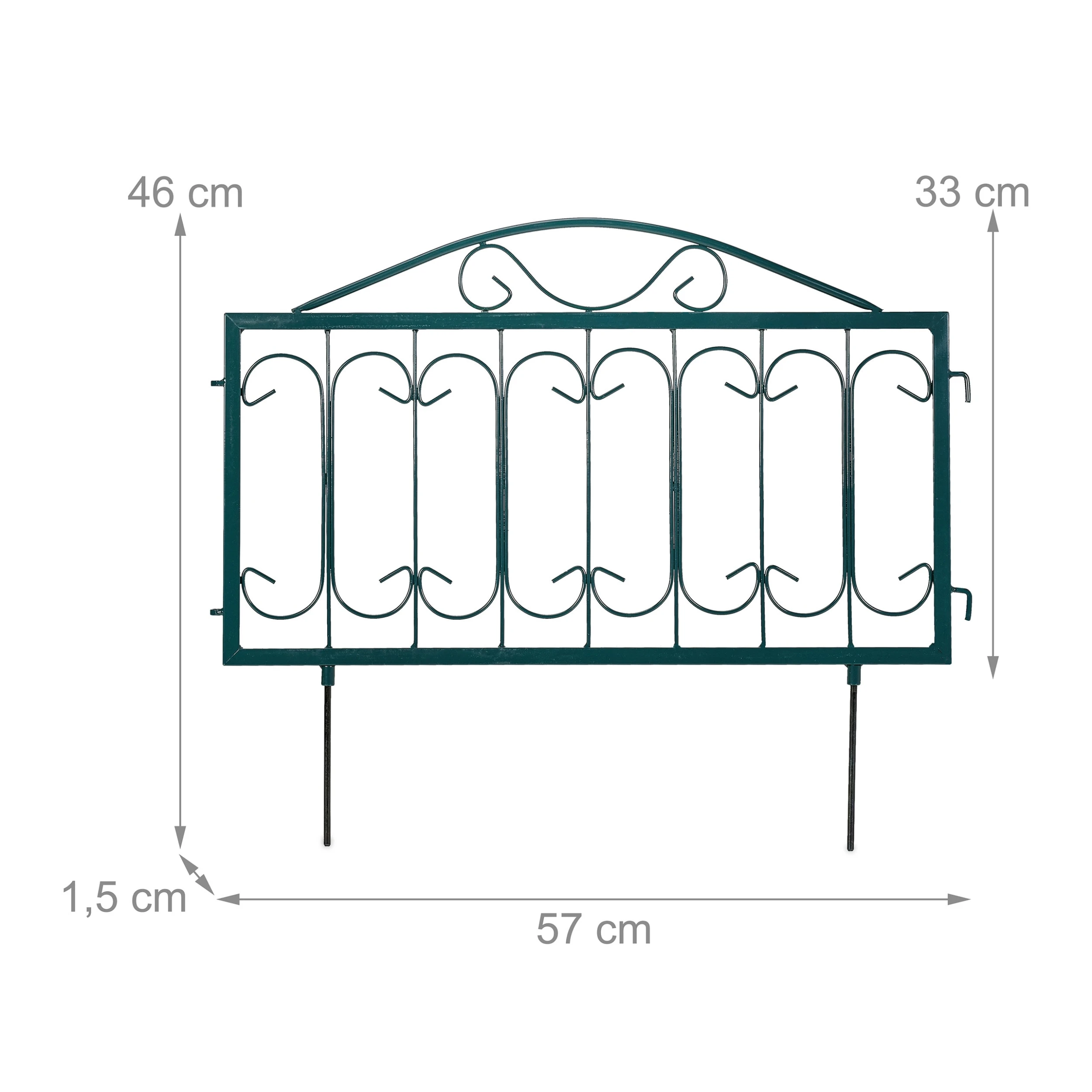 Relaxdays 4-tlg. Beetzaun In Dunkelgrün – Bild 4