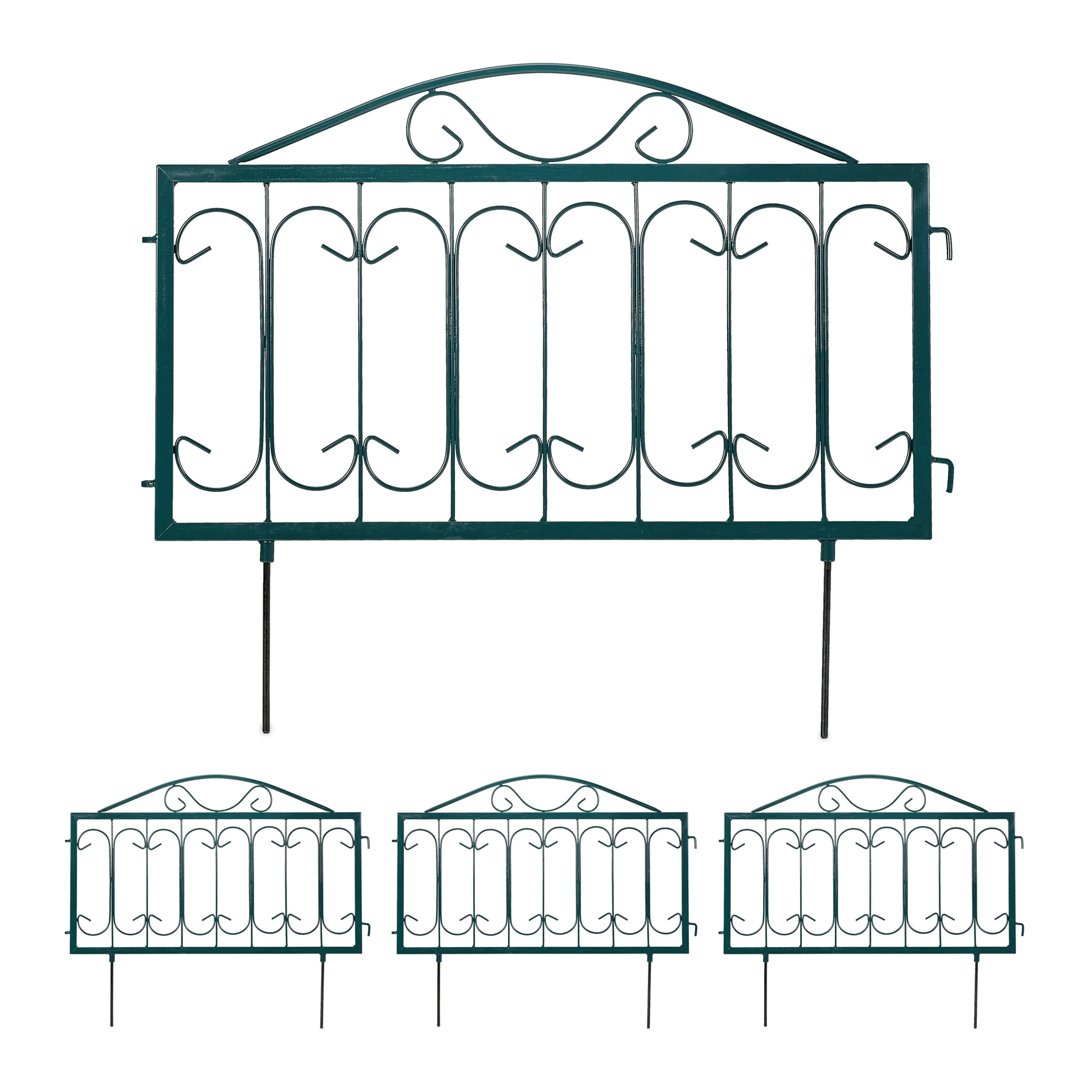 Relaxdays 4-tlg. Beetzaun In Dunkelgrün – Bild 8