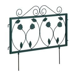 Relaxdays 4-tlg. Beetzaun In Dunkelgrün