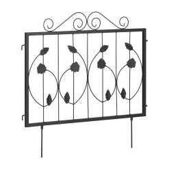 Relaxdays 4-tlg. Beetzaun In Schwarz