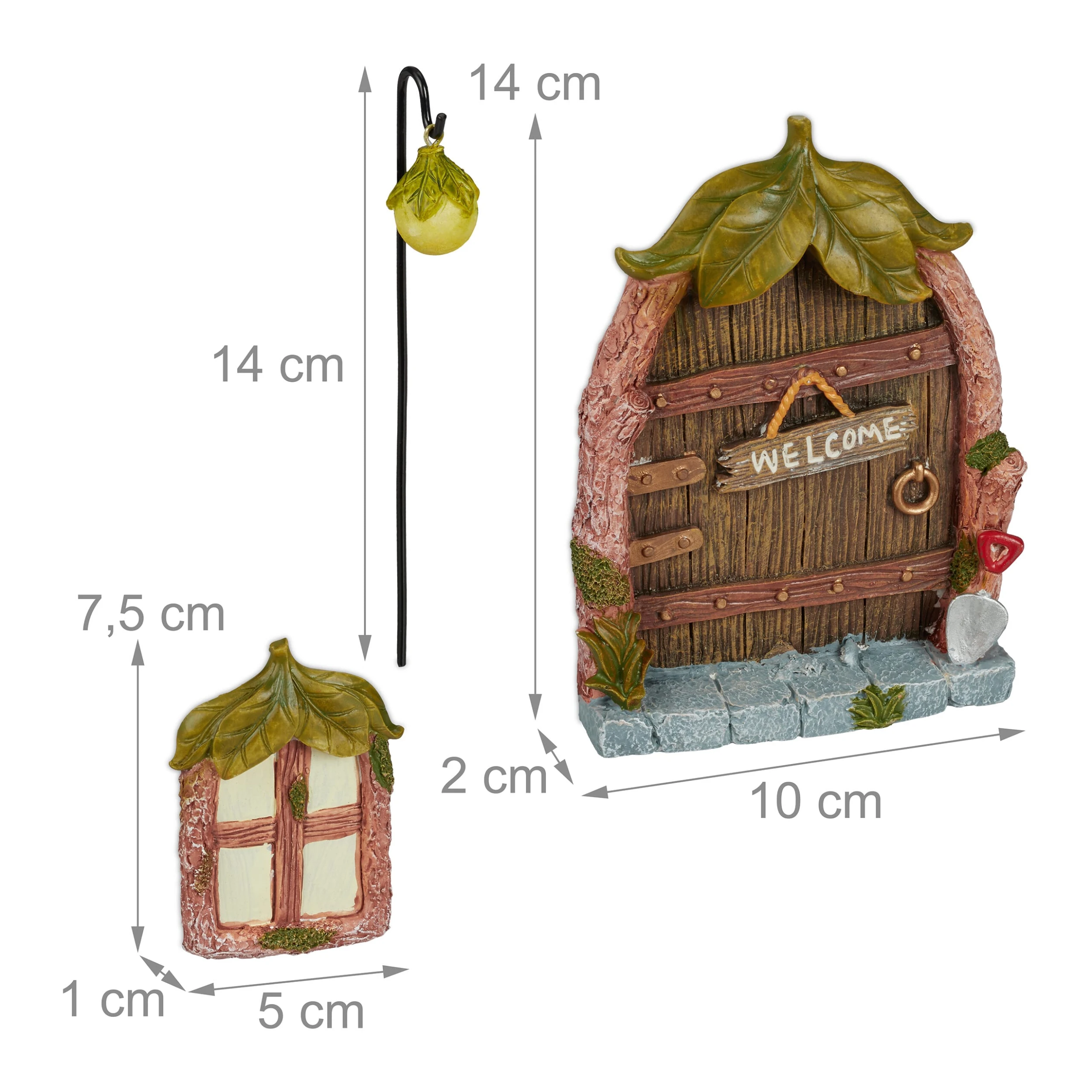 Relaxdays 4-tlg. Feentür Set In Bunt – Bild 4