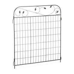 Relaxdays 4-tlg. Gartenzaun In Schwarz