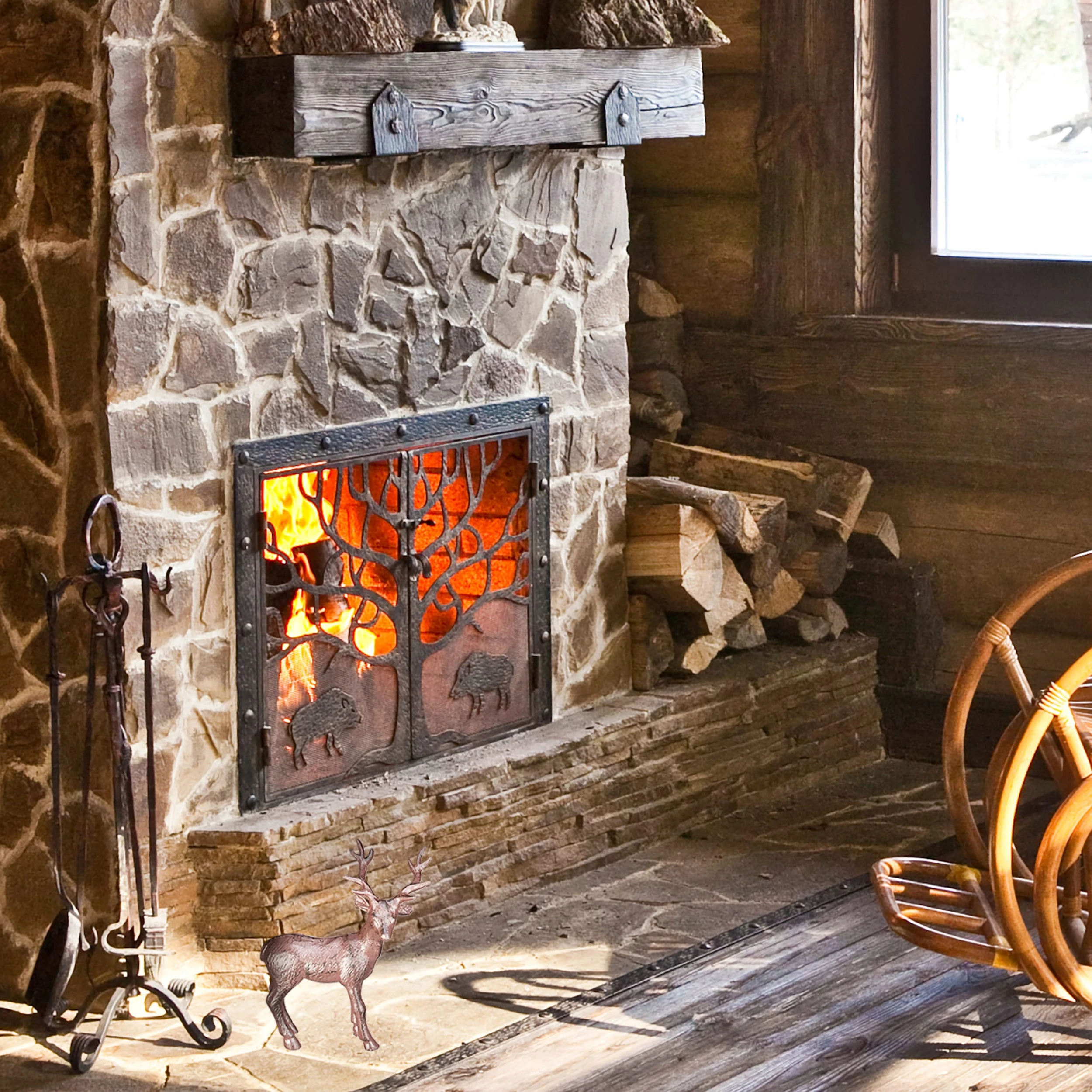 Relaxdays 4 X Hirsch Figur "stehend" In Braun – Bild 2