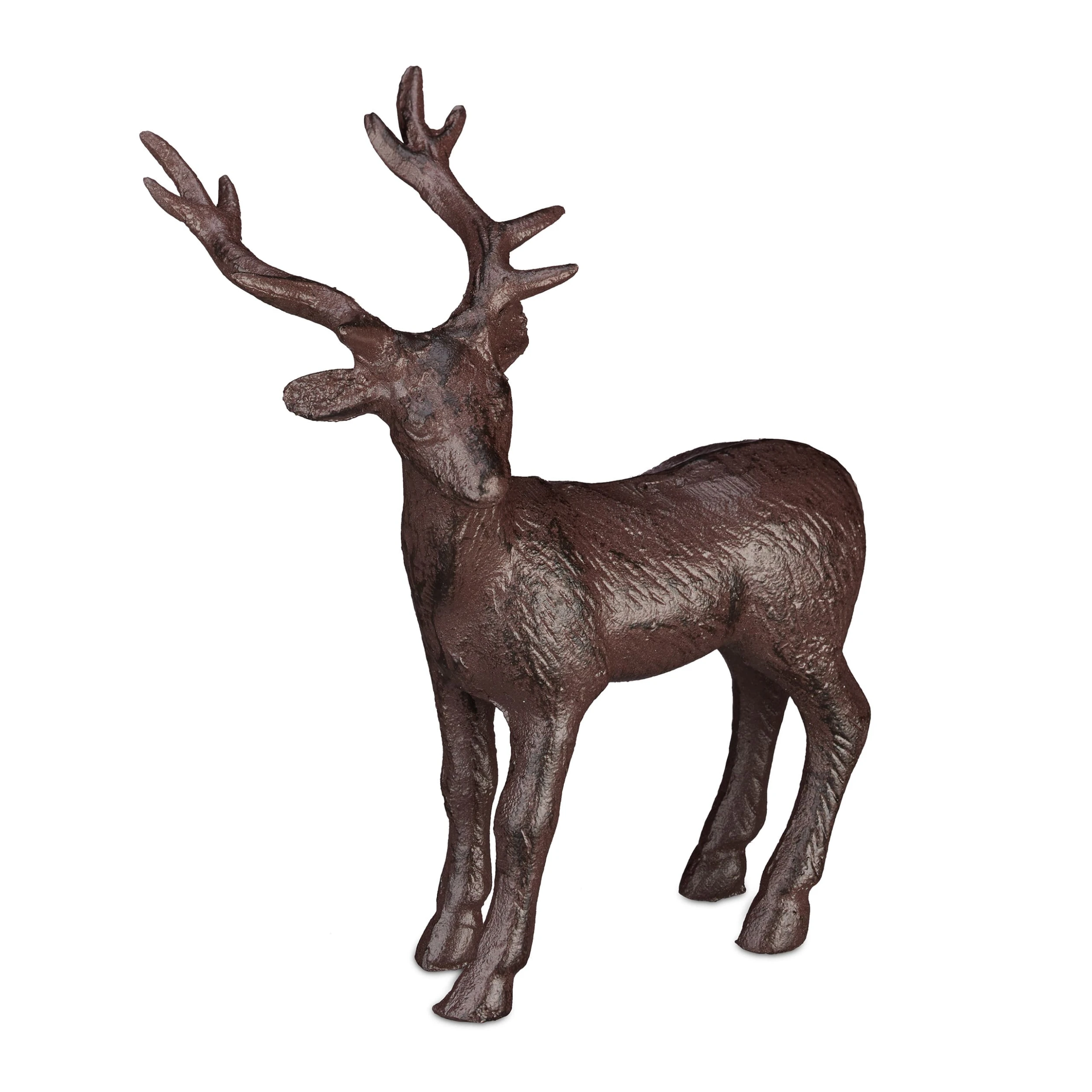 Relaxdays 4 X Hirsch Figur "stehend" In Braun