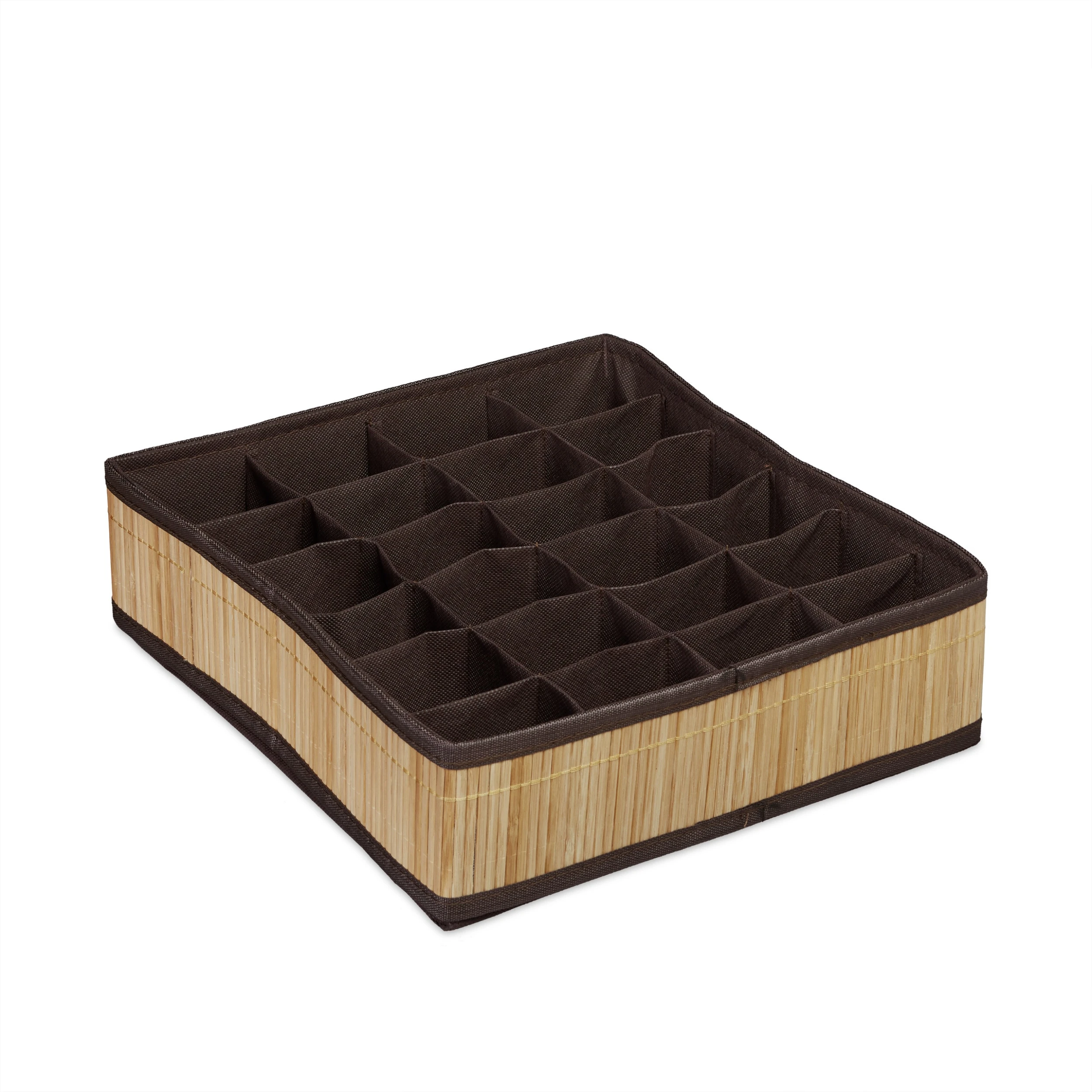 Relaxdays 4 X Krawattenbox In Natur/ Braun