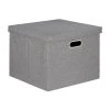 Relaxdays 4x Aufbewahrungsbox In Grau - (B)43 X (H)34 X (T)43 Cm